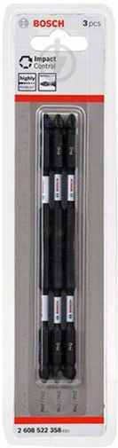 Набір біт Bosch Impact Control 150 мм PH2/PH2 3 шт. 2608522358 - фото 3