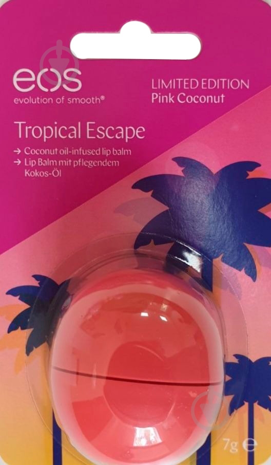 Бальзам для губ EOS Tropical Pink Coconut 7 г - фото 1 Бальзам для губ EOS Tropical Pink Coconut 7 г - фото 1