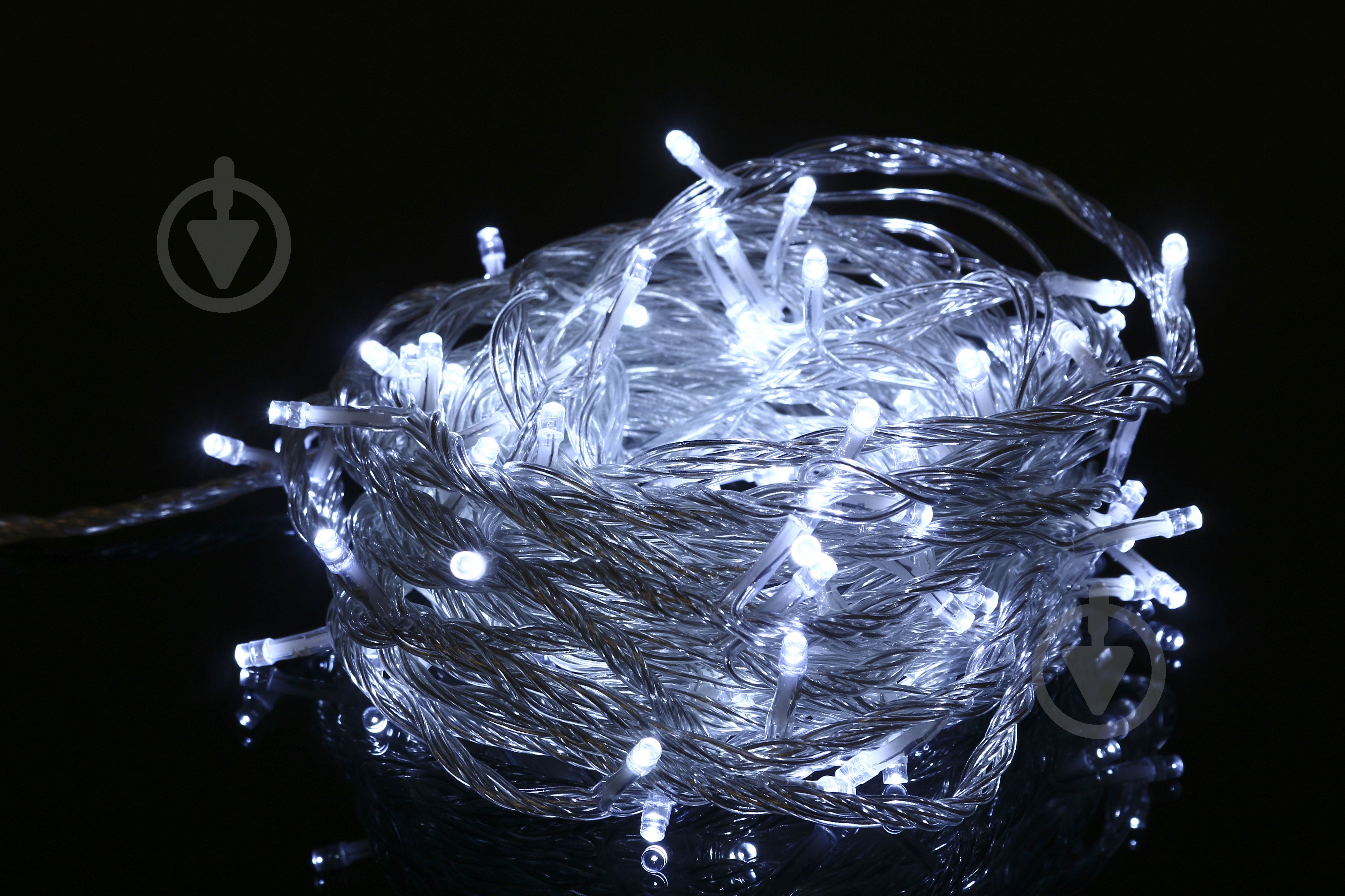 Електрогірлянда лінійна Феєрія холодно-біла QC2002 вбудований світлодіод (LED) 100 ламп 10 м (QC2002-1) - фото 1