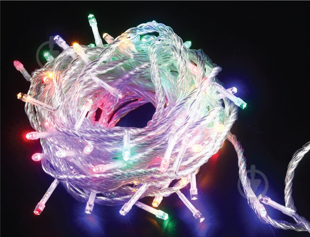 Электрогирлянда линейная Феєрія разноцветная QC3007-1 встроенный светодиод (LED) 100 ламп 10 м (QC3007-1) - фото 1 Электрогирлянда линейная Феєрія разноцветная QC3007-1 встроенный светодиод (LED) 100 ламп 10 м (QC3007-1) - фото 1