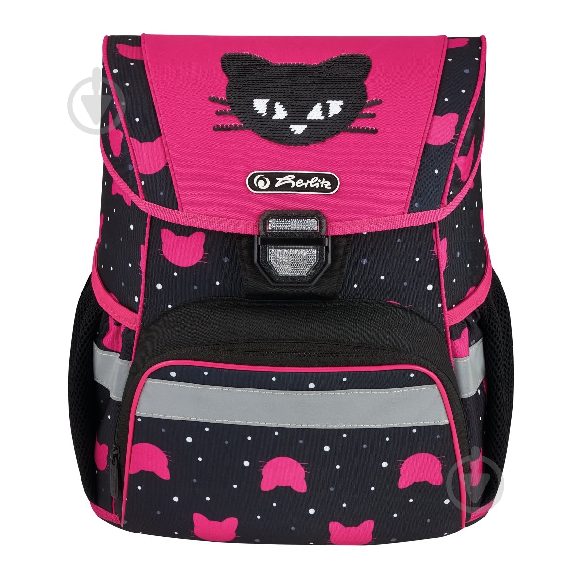 Ранец школьный Herlitz Loop Black Cat Черный кот (50032549) - фото 1