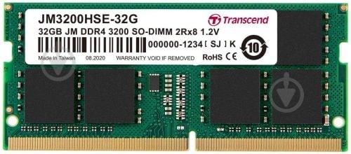 Оперативна пам'ять Transcend DDR4 SDRAM 32 GB (1x32GB) 3200 MHz (JM3200HSE-32G) - фото 1 Оперативна пам'ять Transcend DDR4 SDRAM 32 GB (1x32GB) 3200 MHz (JM3200HSE-32G) - фото 1