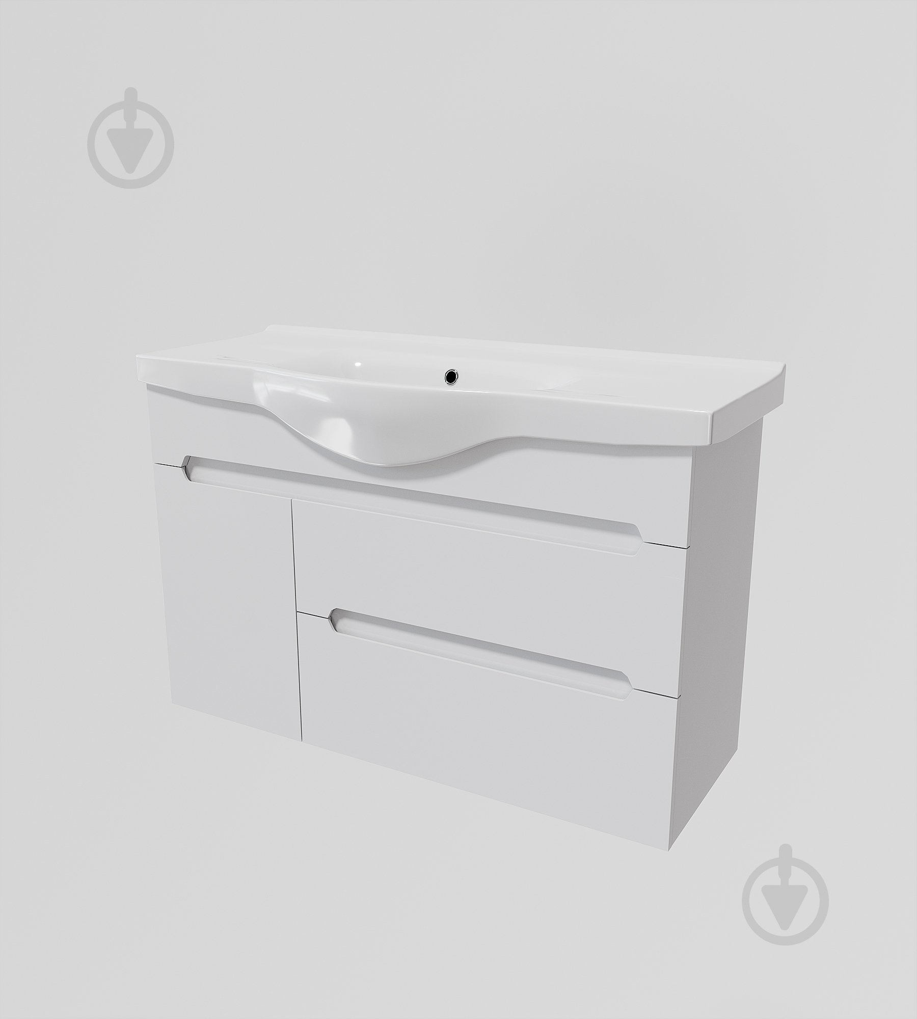 Тумба подвесная Сансервіс "Марокко" 100 с умывальником "Basic-100" белая - фото 1 Тумба подвесная Сансервіс "Марокко" 100 с умывальником "Basic-100" белая - фото 1