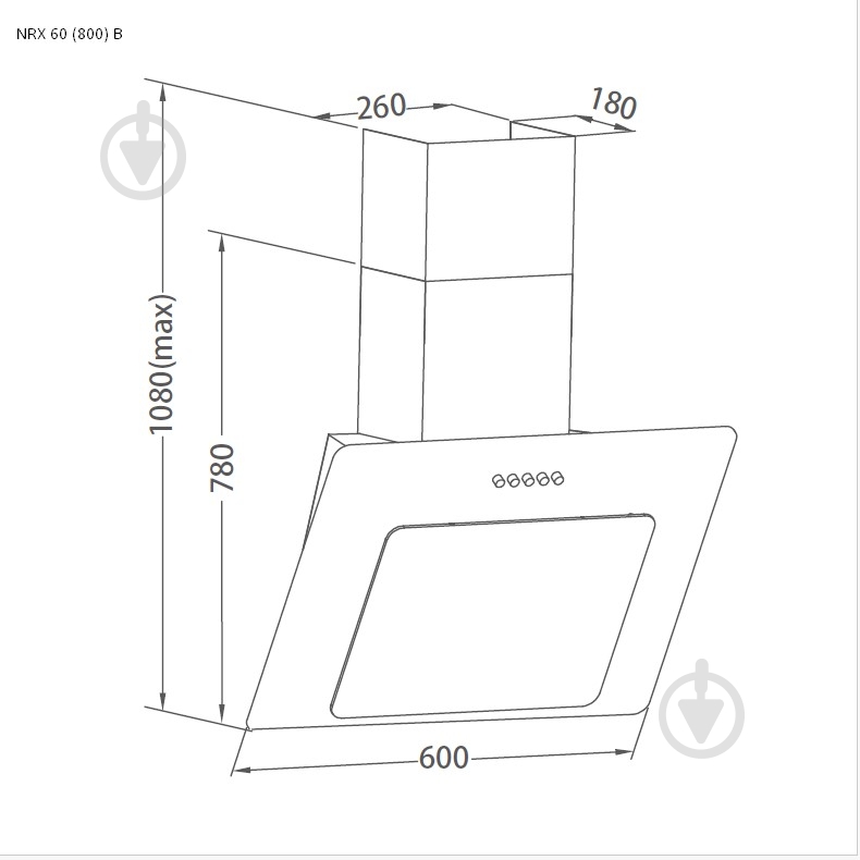 Витяжка Pyramida NRX 60 (800) B XGBL - фото 6 Витяжка Pyramida NRX 60 (800) B XGBL - фото 6