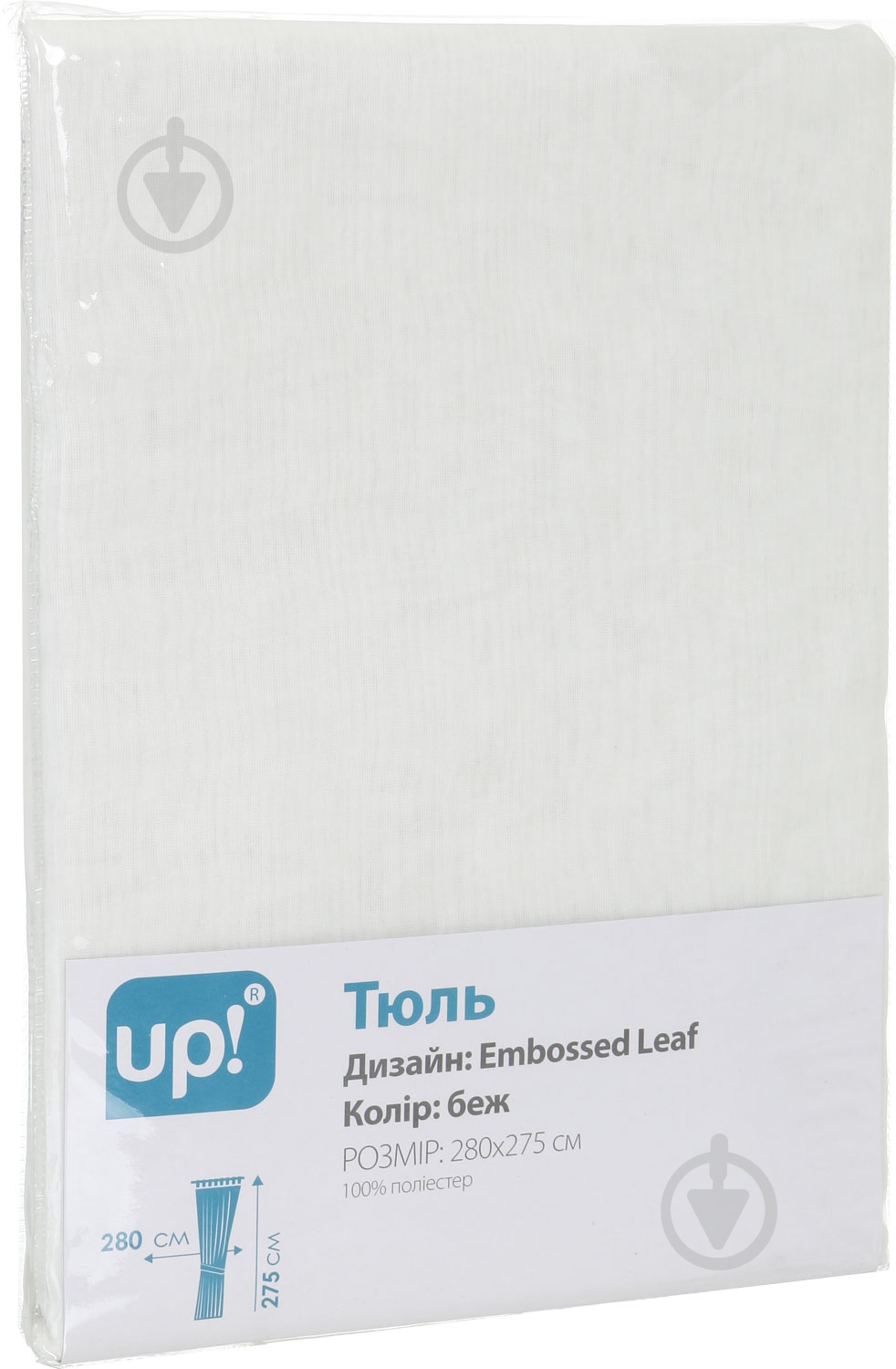 Тюль Embossed Leaf 280х275 см бежевый UP! (Underprice) - фото 3 Тюль Embossed Leaf 280х275 см бежевый UP! (Underprice) - фото 3