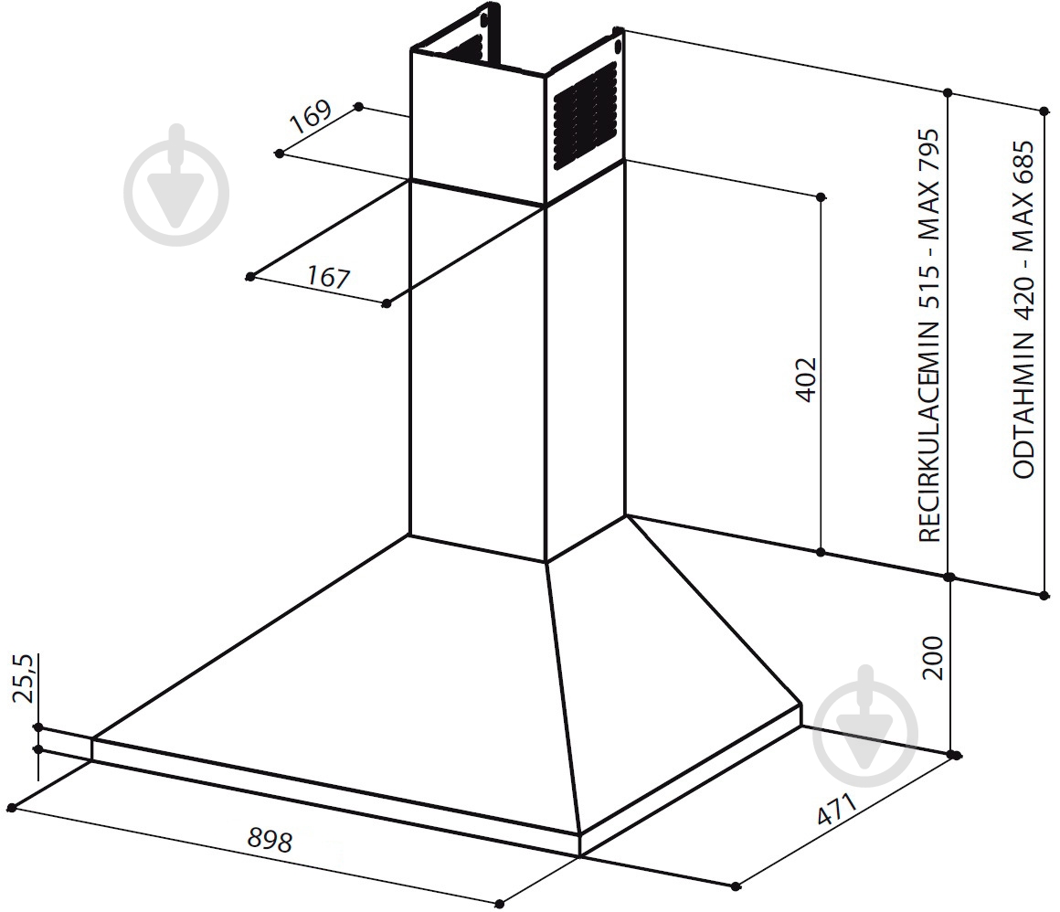 Вытяжка Faber VALUE PB 4 2L W A90 - фото 2