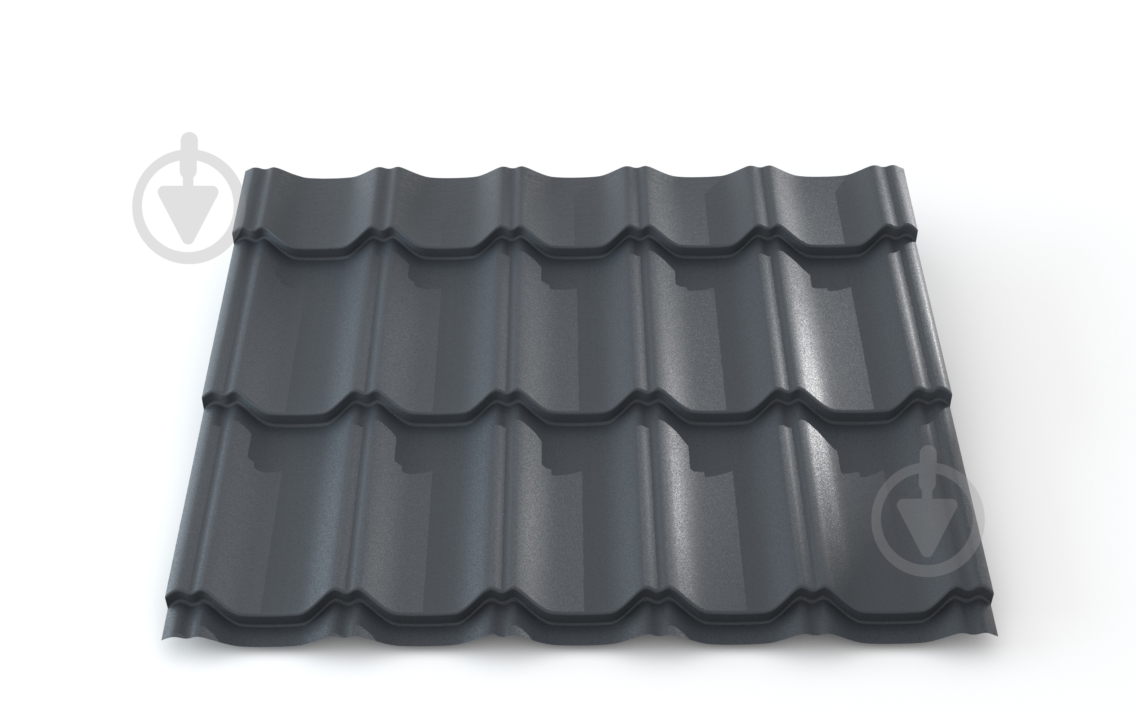 Металлочерепица матовая PSM PROFILE 1195x2250 мм RAL 7024 графитовая - фото 1 Металлочерепица матовая PSM PROFILE 1195x2250 мм RAL 7024 графитовая - фото 1