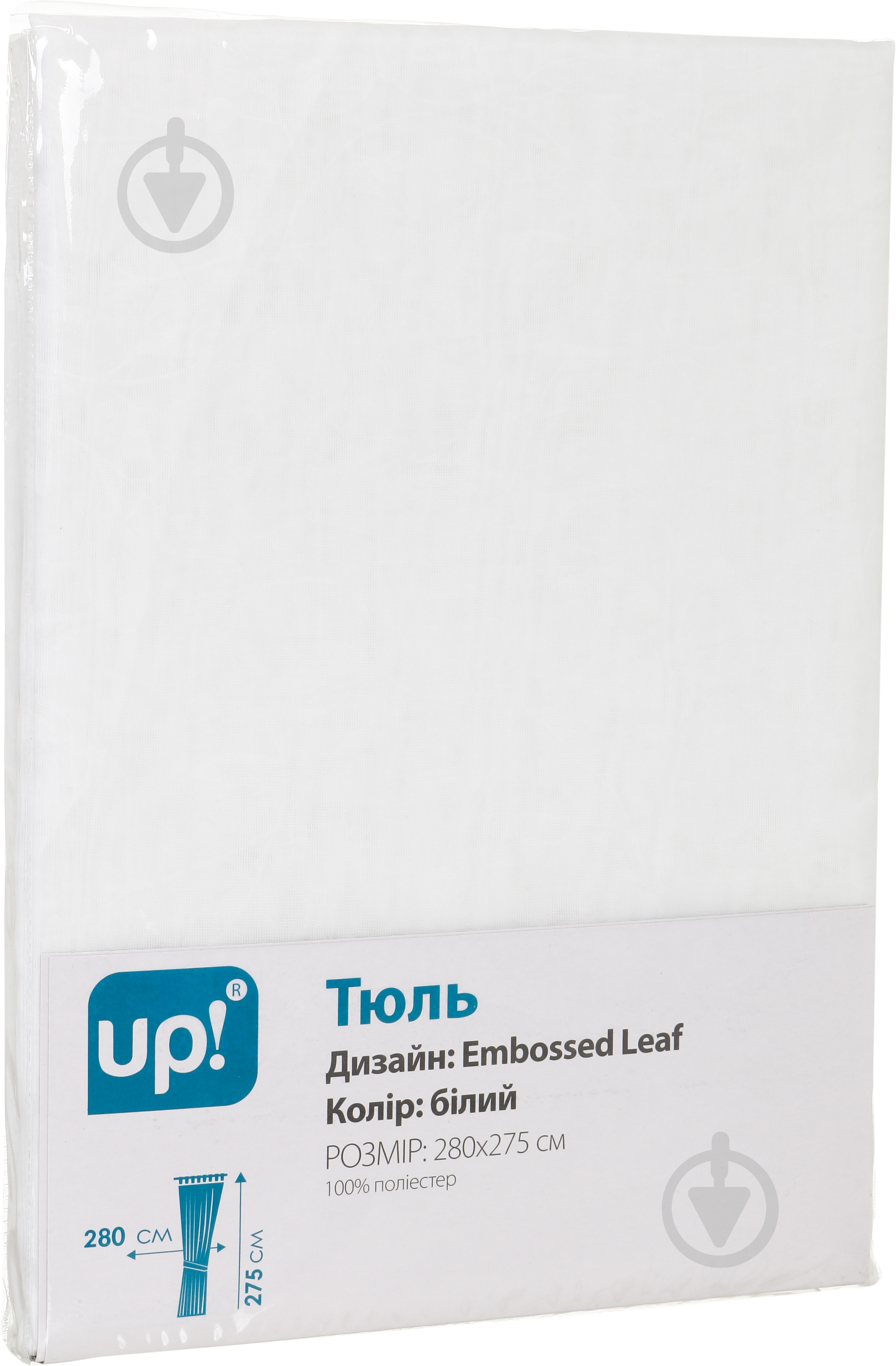 Тюль Embossed Leaf 280х275 см белый UP! (Underprice) - фото 3