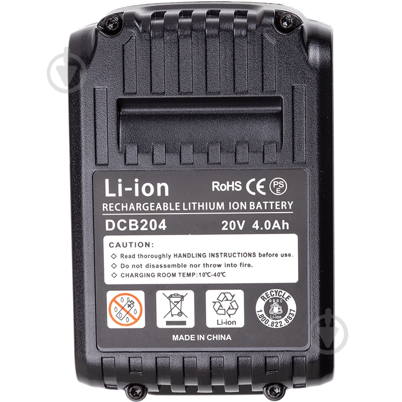 Аккумулятор PowerPlant 20,0V 4,0Ah для шуруповертов и электроинструментов DeWALT (DCB182) TB920891 - фото 4 Аккумулятор PowerPlant 20,0V 4,0Ah для шуруповертов и электроинструментов DeWALT (DCB182) TB920891 - фото 4