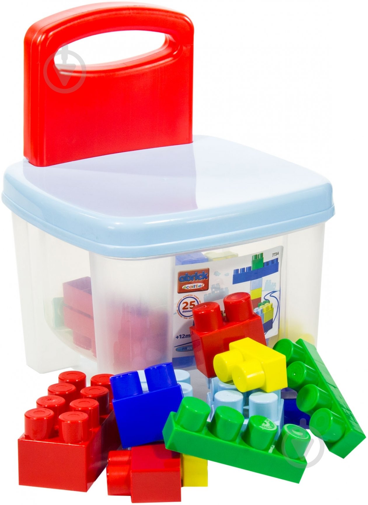 Конструктор Ecoiffier Стул-бокс с кубиками 7734 - фото 1