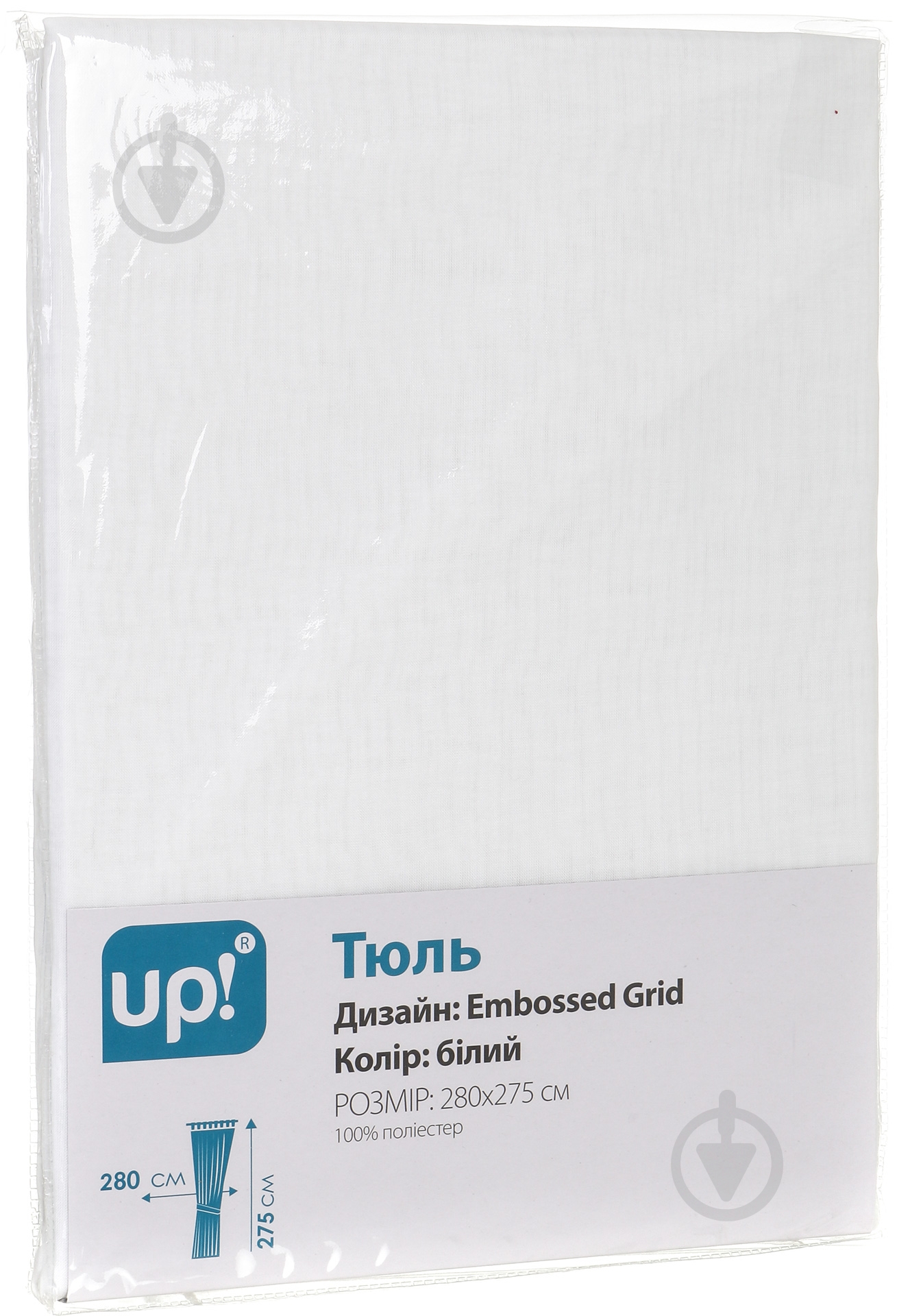 Тюль Embossed Grid 280х275 см білий UP! (Underprice) - фото 3 Тюль Embossed Grid 280х275 см білий UP! (Underprice) - фото 3