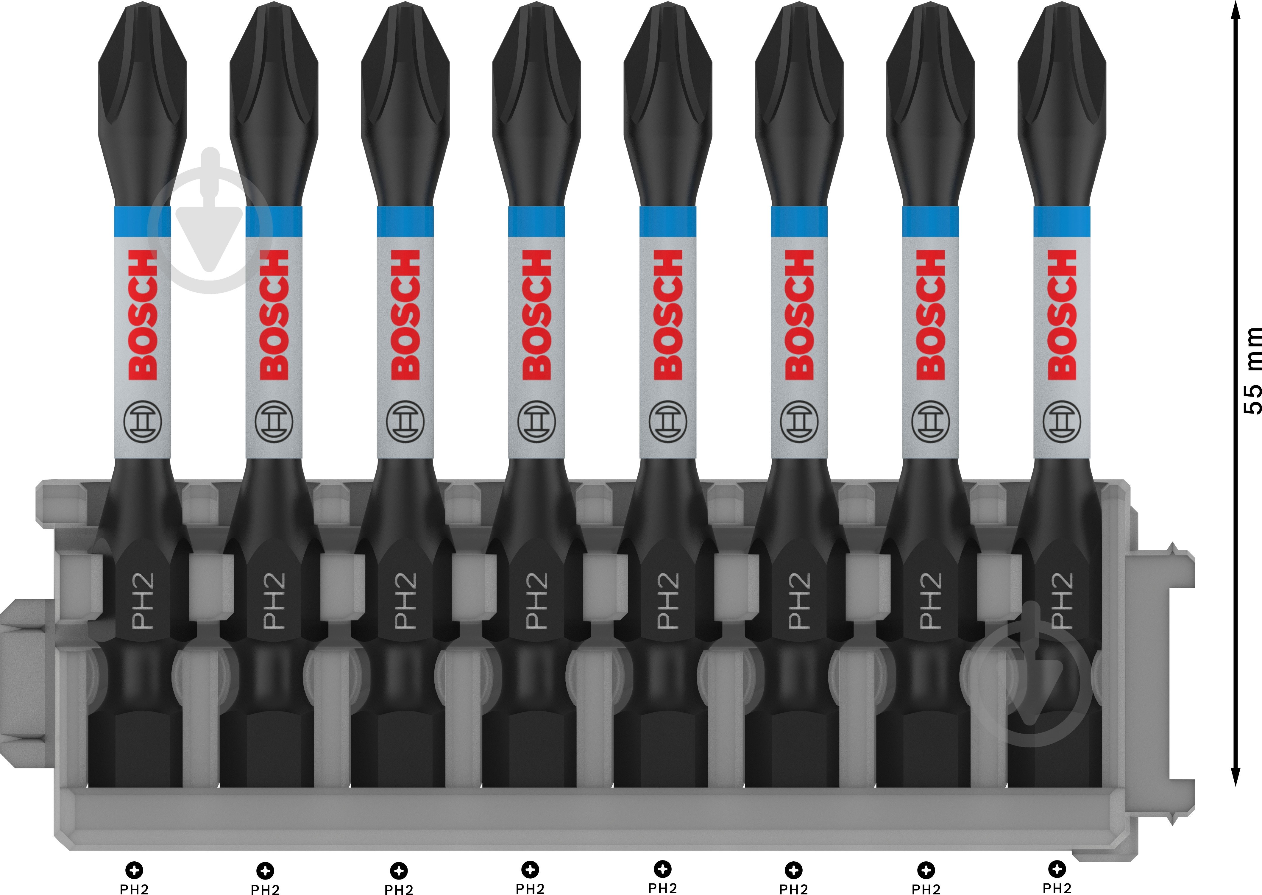 Набор бит Bosch Impact Control 50 мм PH2 8 шт. 2608522330 - фото 2 Набор бит Bosch Impact Control 50 мм PH2 8 шт. 2608522330 - фото 2