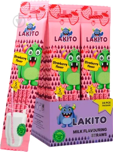 Соломка Lakito клубника 30 г - фото 1