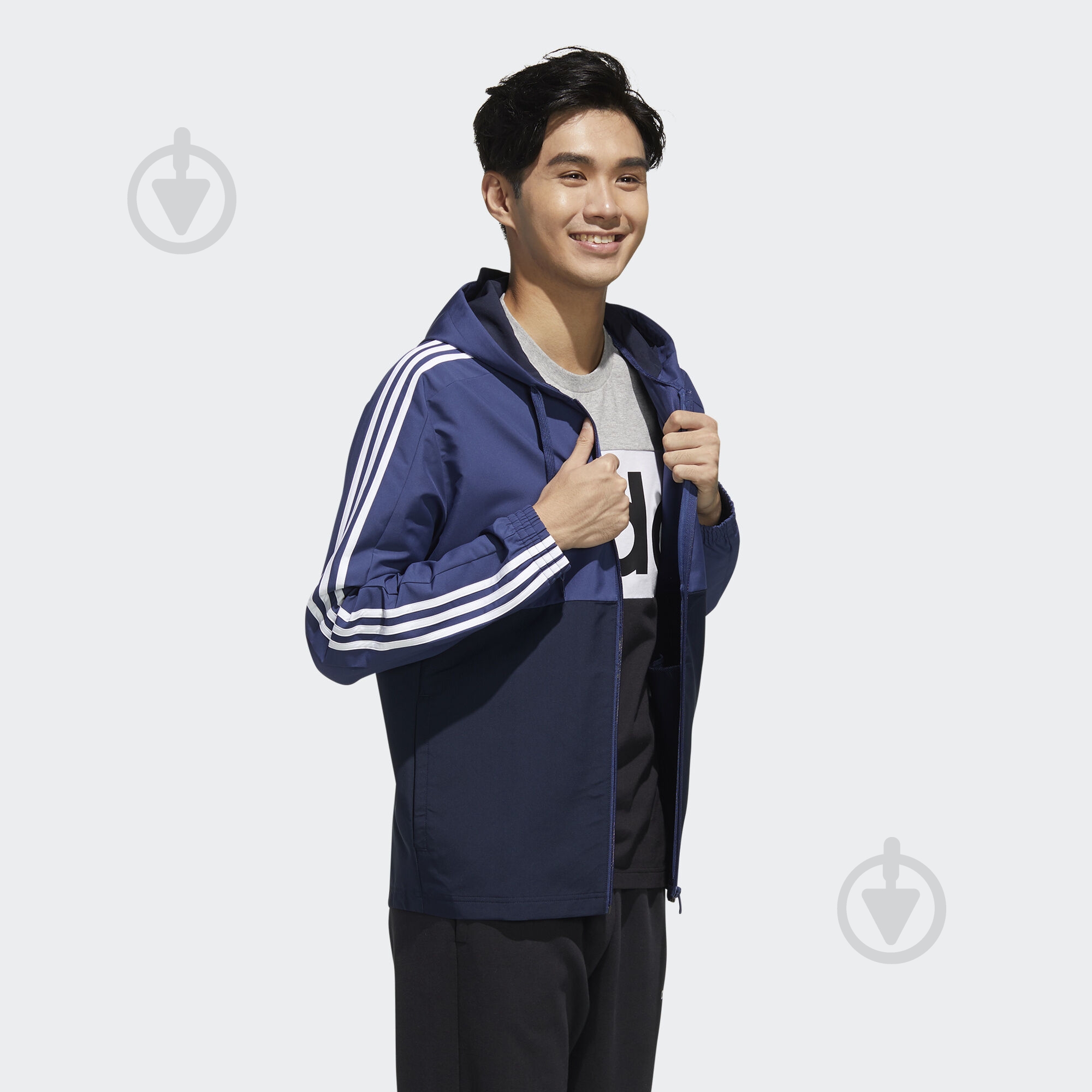 Ветровка мужская демисезонная Adidas M ESS CB WB FL8625 р.XL синяя - фото 6 Ветровка мужская демисезонная Adidas M ESS CB WB FL8625 р.XL синяя - фото 6