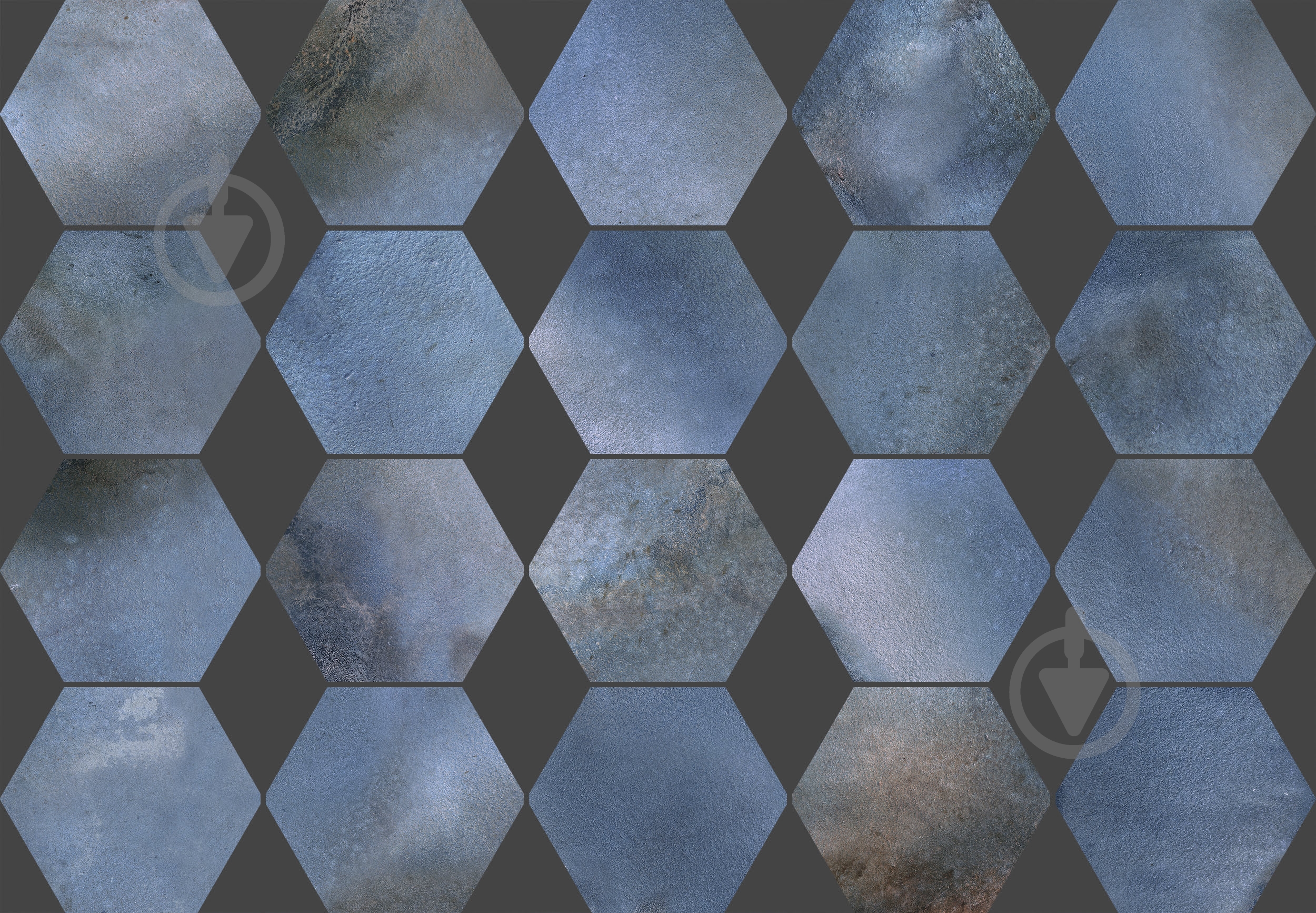 Плитка Cifre Moon Hexagon Blue Brillo 16x18 см - фото 2