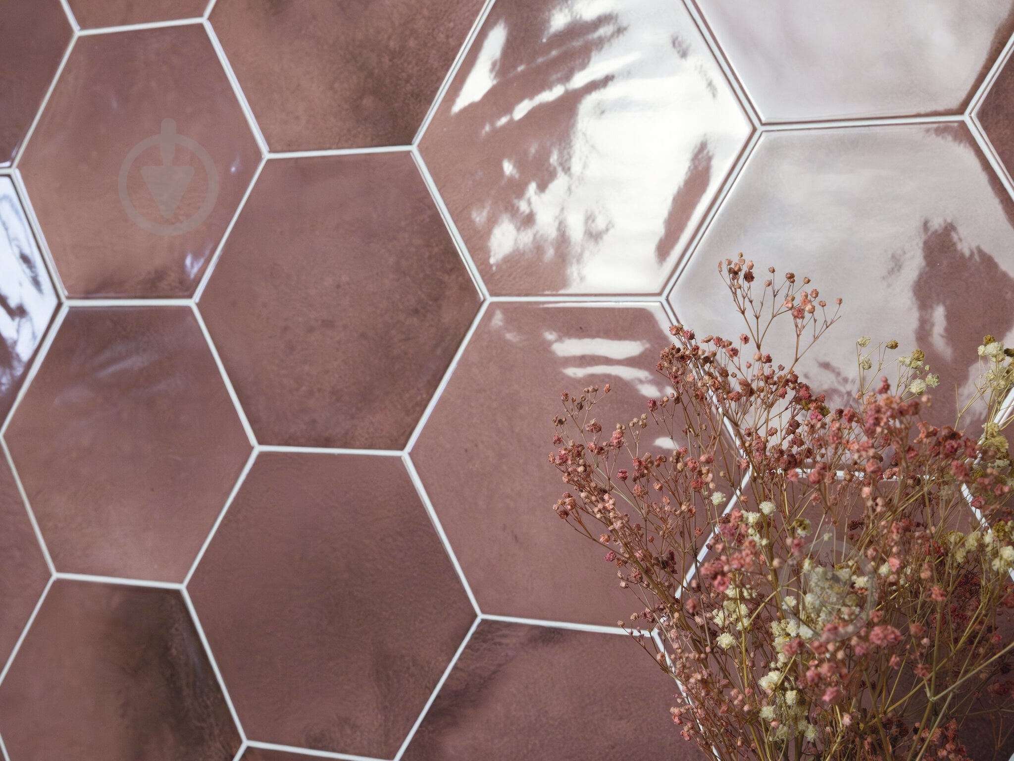Плитка Cifre Moon Hexagon Garnet Brillo 16x18 см - фото 4