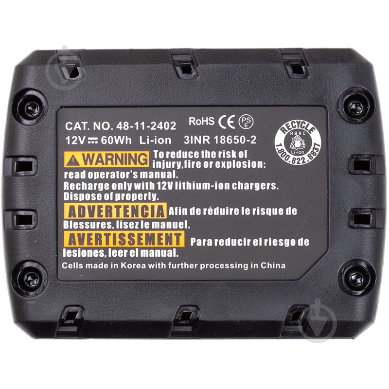 Аккумулятор PowerPlant 12,0V 5,0Ah для шуруповертов и электроинструментов MILWAUKEE (48-11-2401) TB921096 - фото 3 Аккумулятор PowerPlant 12,0V 5,0Ah для шуруповертов и электроинструментов MILWAUKEE (48-11-2401) TB921096 - фото 3