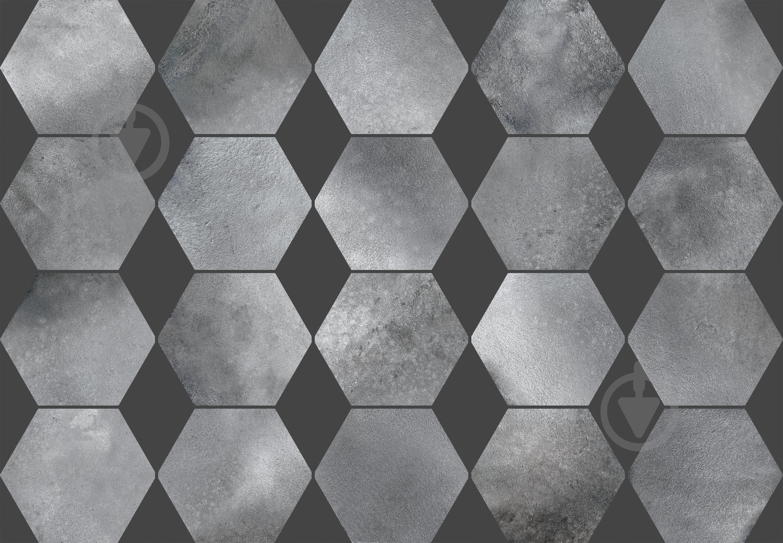 Плитка Cifre Moon Hexagon Grey Brillo 16x18 см - фото 2