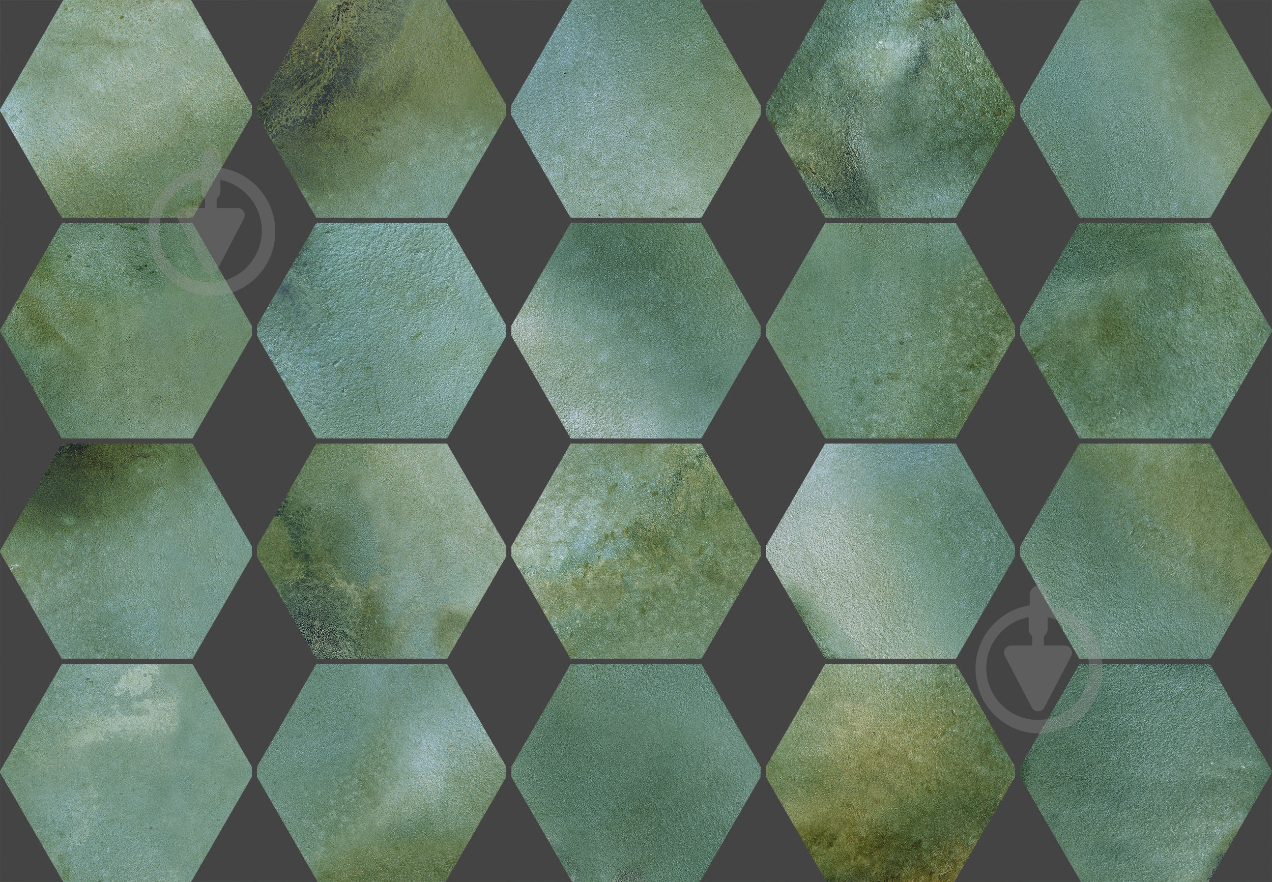 Плитка Cifre Moon Hexagon Green Brillo 16x18 см - фото 2