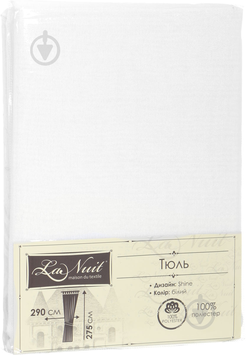 Тюль Shine 290х275 см белый La Nuit - фото 3
