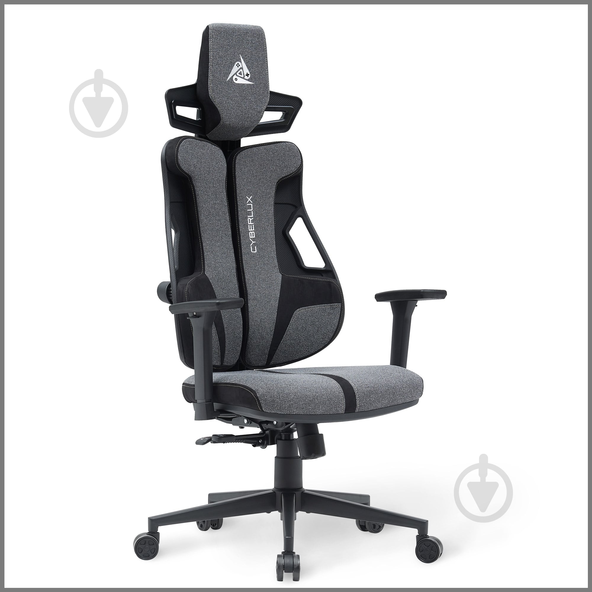 Крісло ігрове Cyberlux V8 Fabric сірий - фото 5 Крісло ігрове Cyberlux V8 Fabric сірий - фото 5