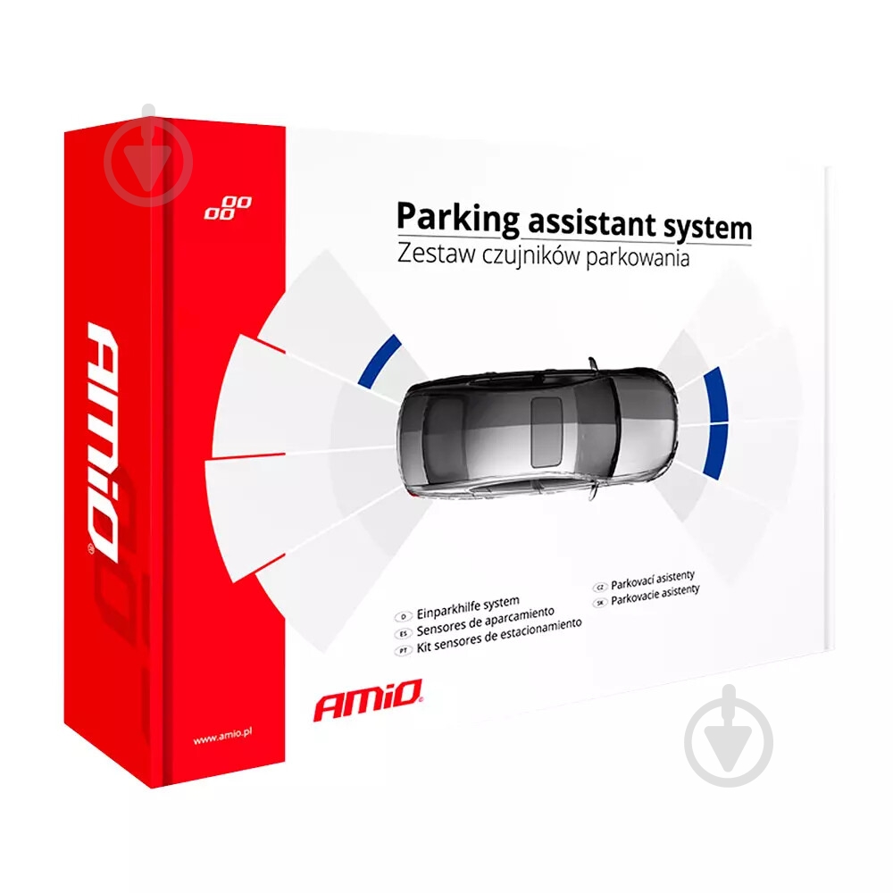 Парковочная система AMiO LED 4 датчика 16,5 мм черная (02255) - фото 5