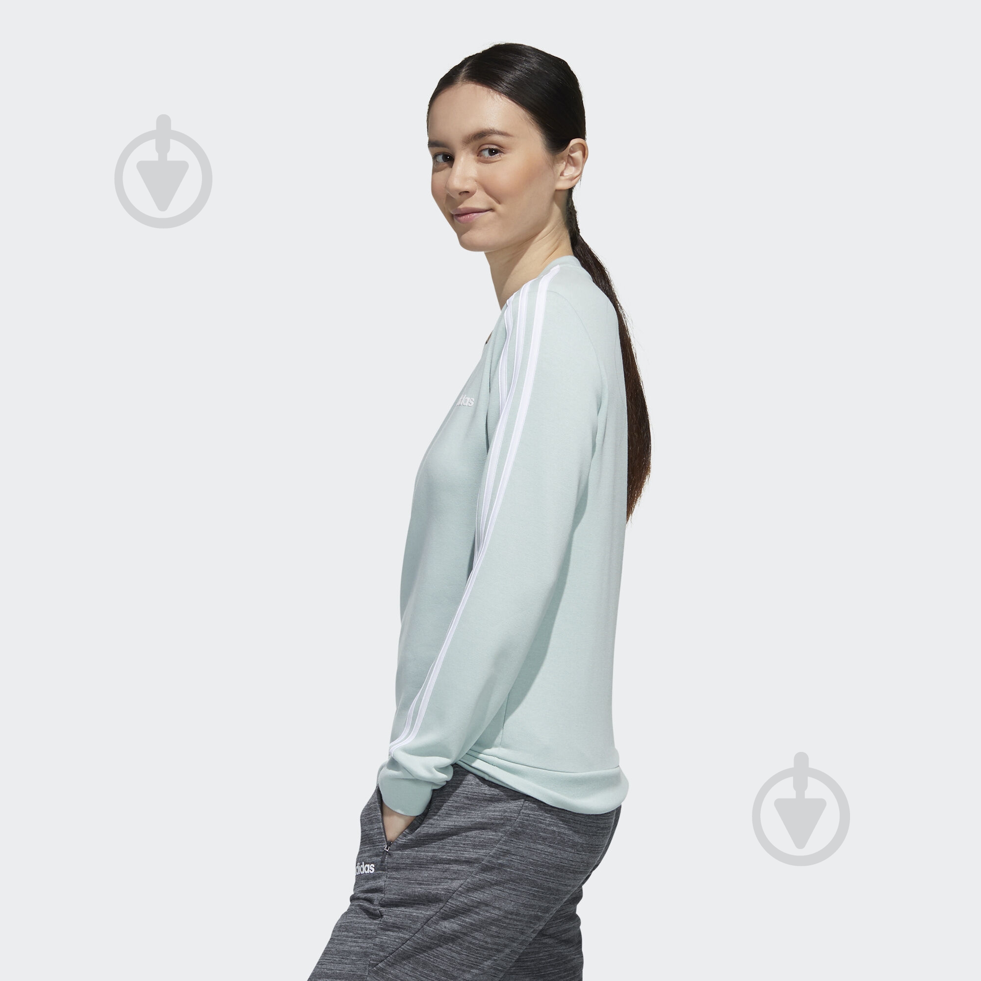 Свитшот Adidas W E 3S SWEAT FT FL9205 р. S зеленый - фото 4
