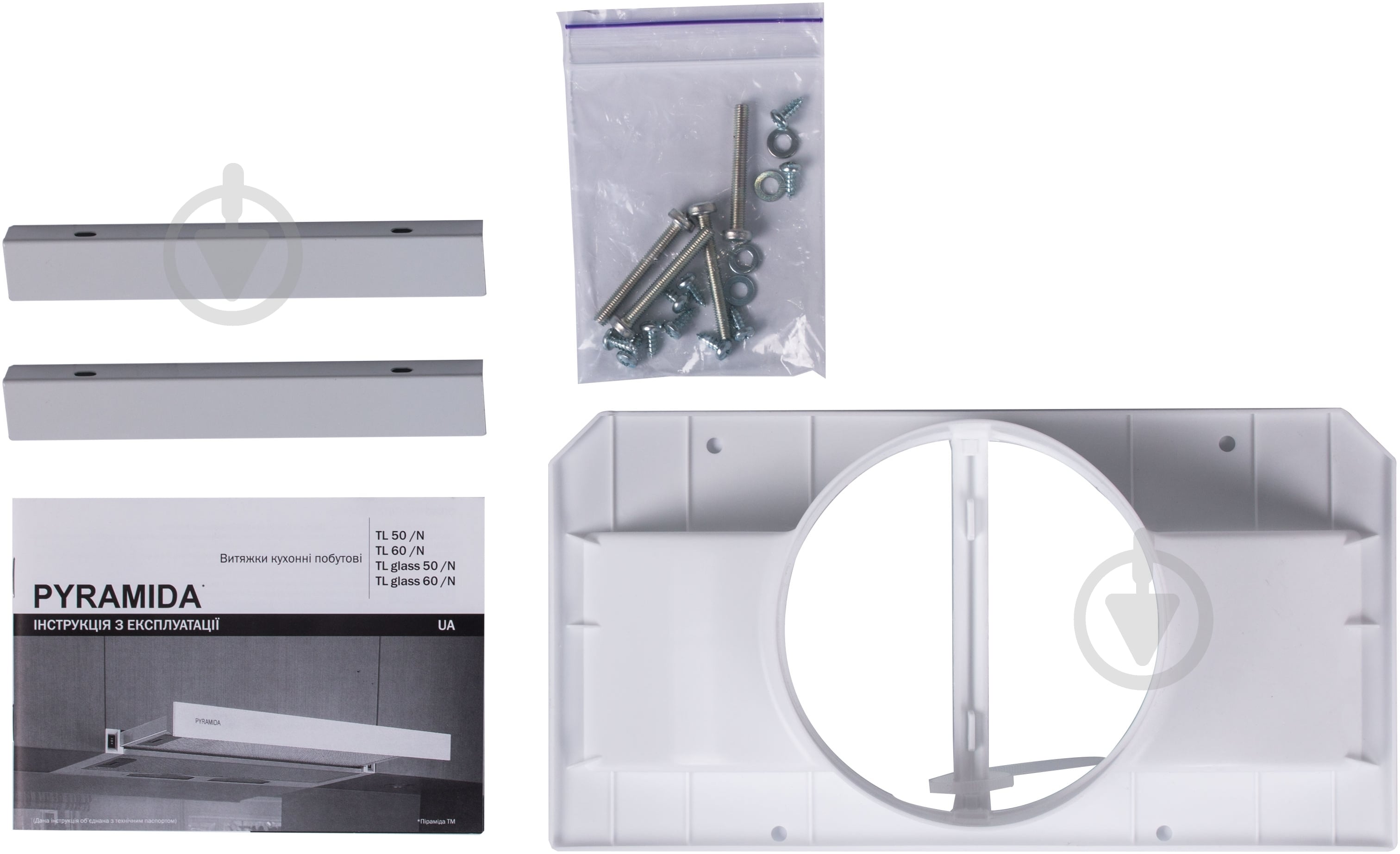 Вытяжка Pyramida TL GLASS 60 INOX WHITE/N - фото 10