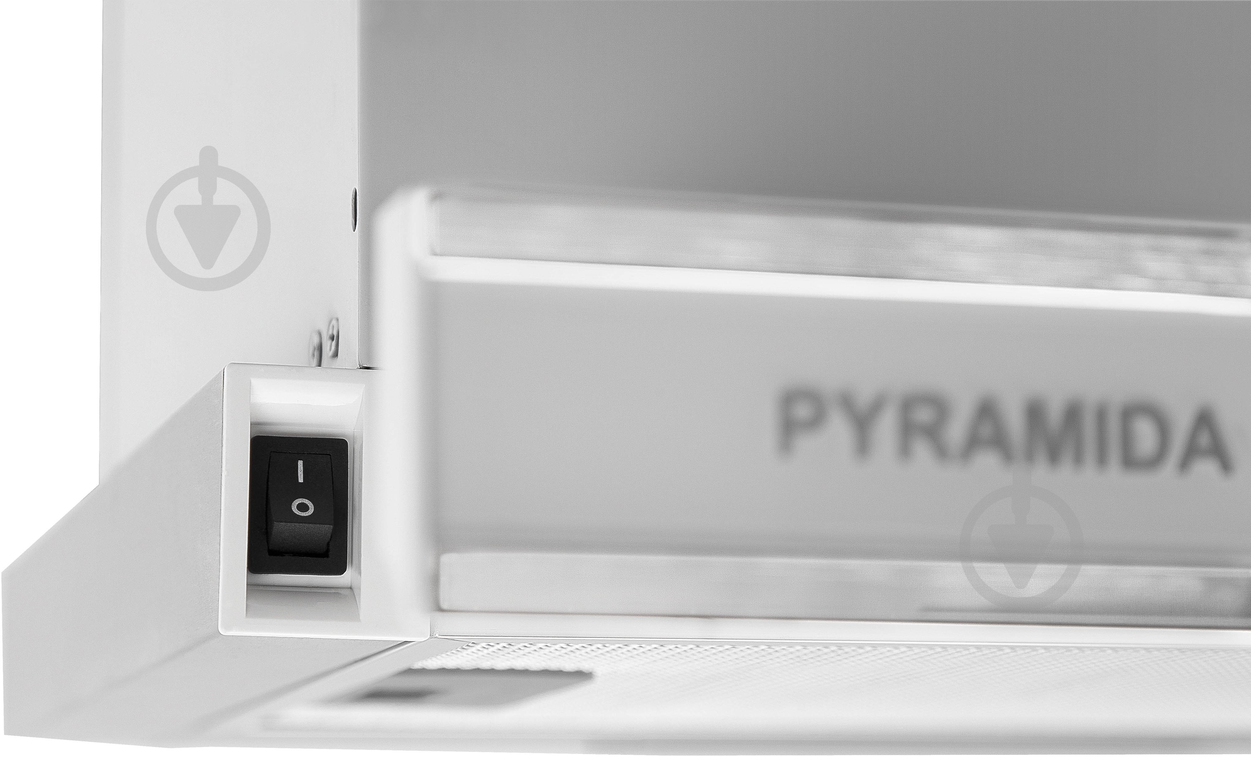 Вытяжка Pyramida TL GLASS 60 INOX WHITE/N - фото 8