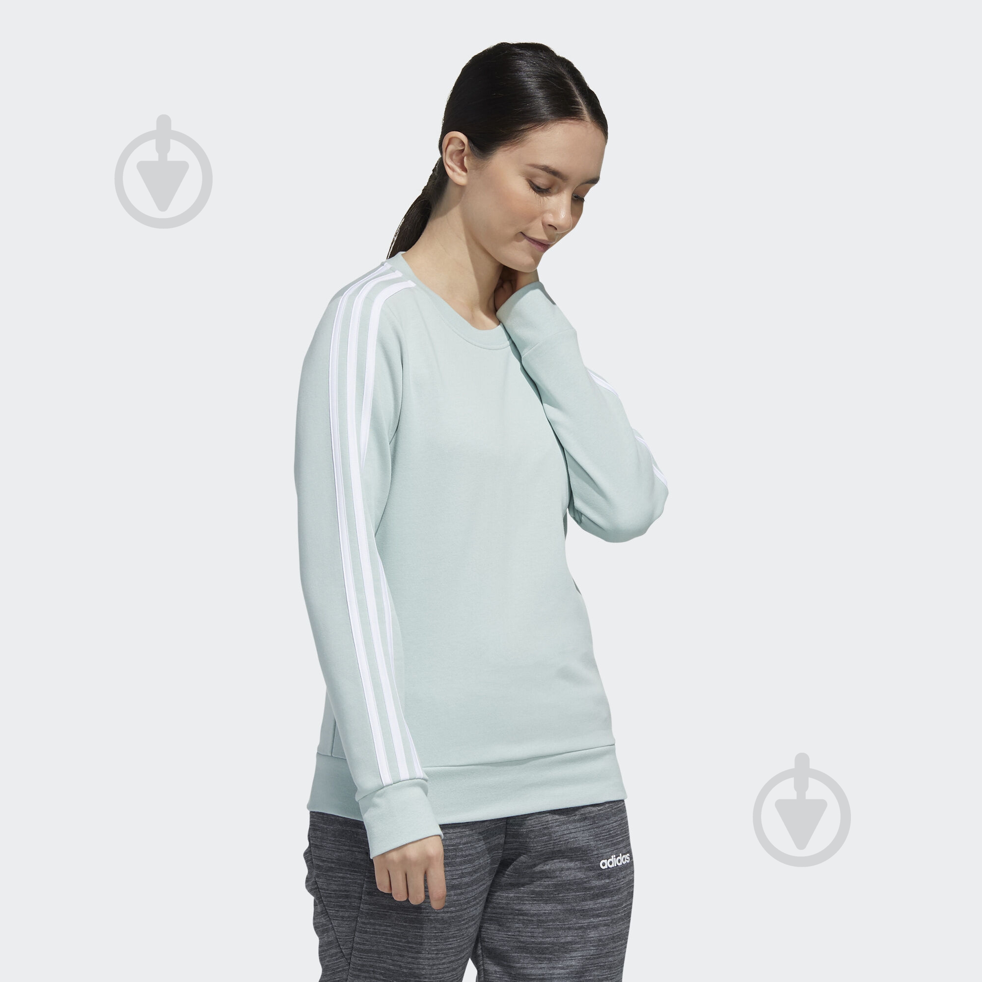 Свитшот Adidas W E 3S SWEAT FT FL9205 р. L зеленый - фото 6