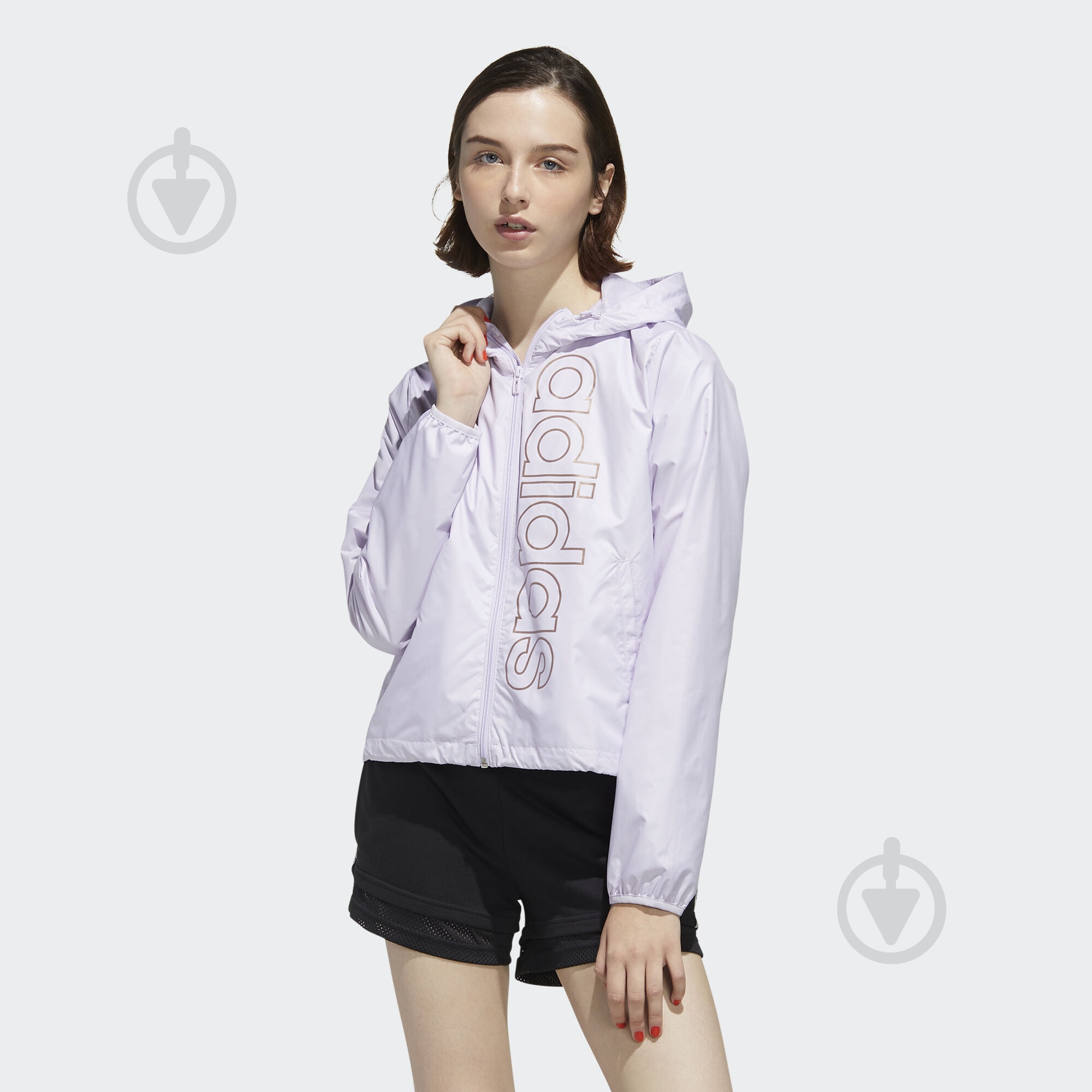 Ветровка женская демисезонная Adidas W E BRANDED WB FL9263 р.S фиолетовая - фото 3