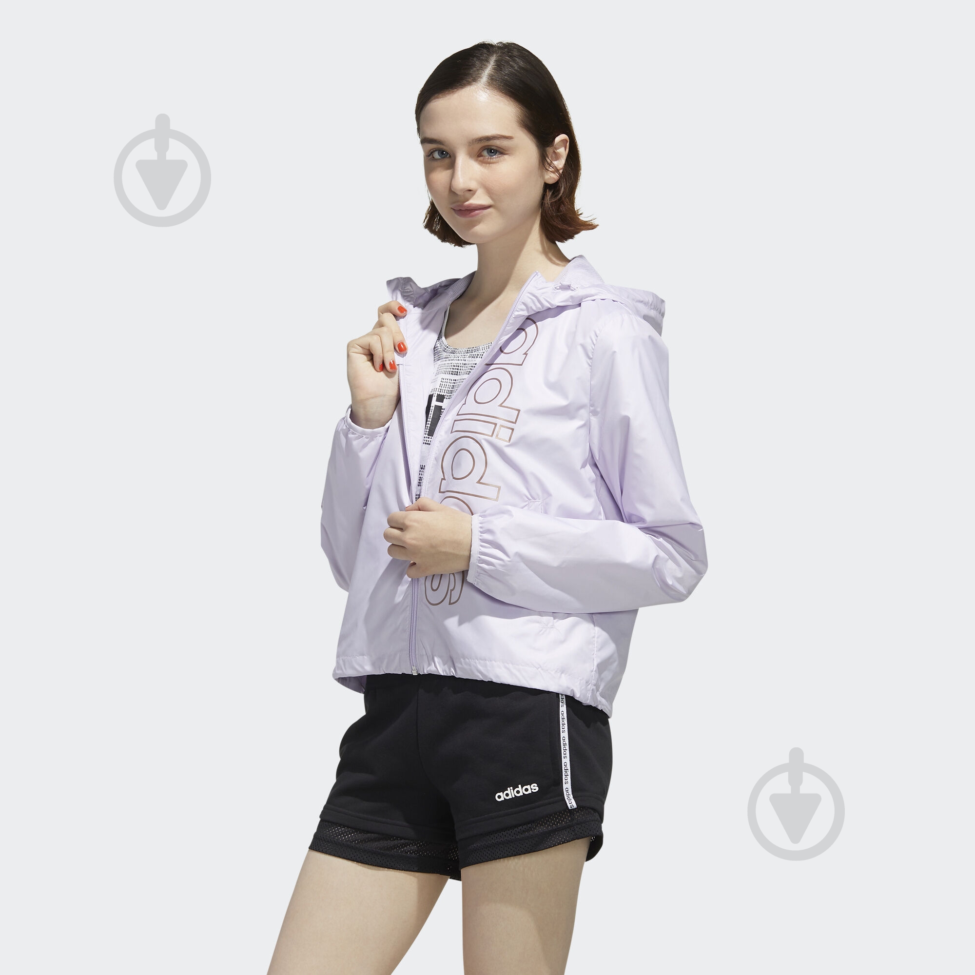 Вітрівка жіноча демісезонна Adidas W E BRANDED WB FL9263 р.M фіолетова - фото 4 Вітрівка жіноча демісезонна Adidas W E BRANDED WB FL9263 р.M фіолетова - фото 4
