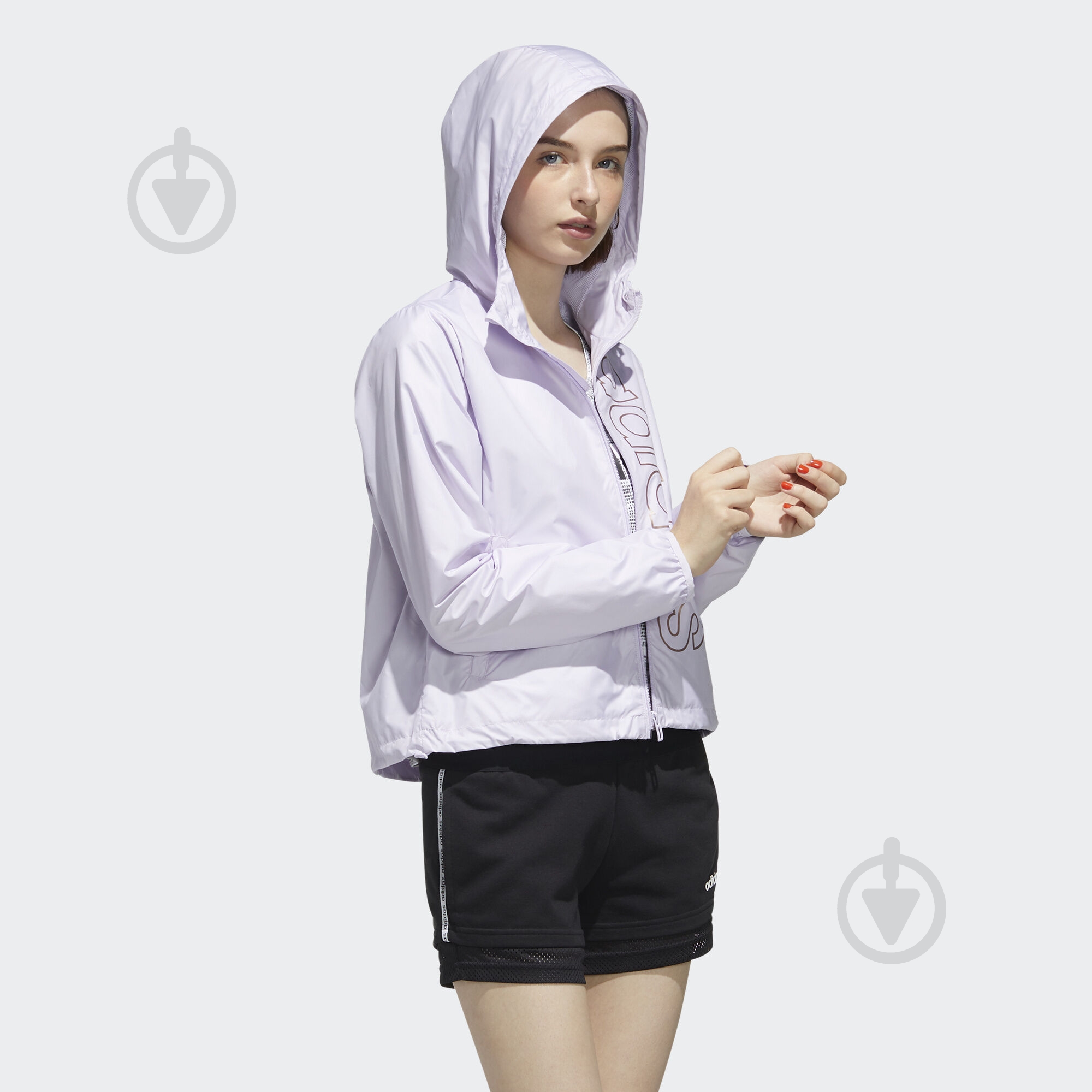 Ветровка женская демисезонная Adidas W E BRANDED WB FL9263 р.L фиолетовая - фото 6 Ветровка женская демисезонная Adidas W E BRANDED WB FL9263 р.L фиолетовая - фото 6