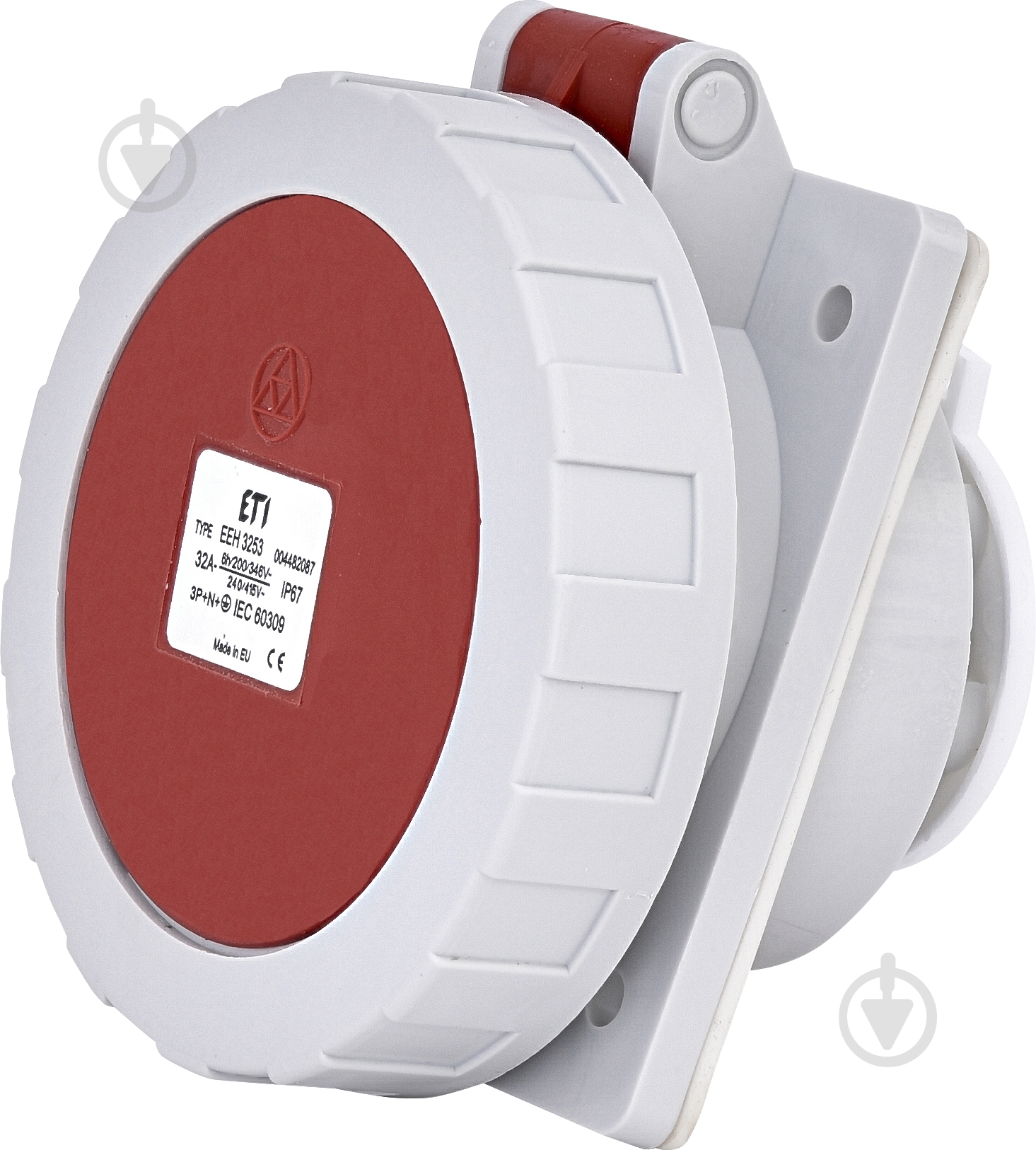 Розетка силовая с заземлением ETI встроенная EEH-3253 белый с красным 4482087 - фото 1 Розетка силовая с заземлением ETI встроенная EEH-3253 белый с красным 4482087 - фото 1