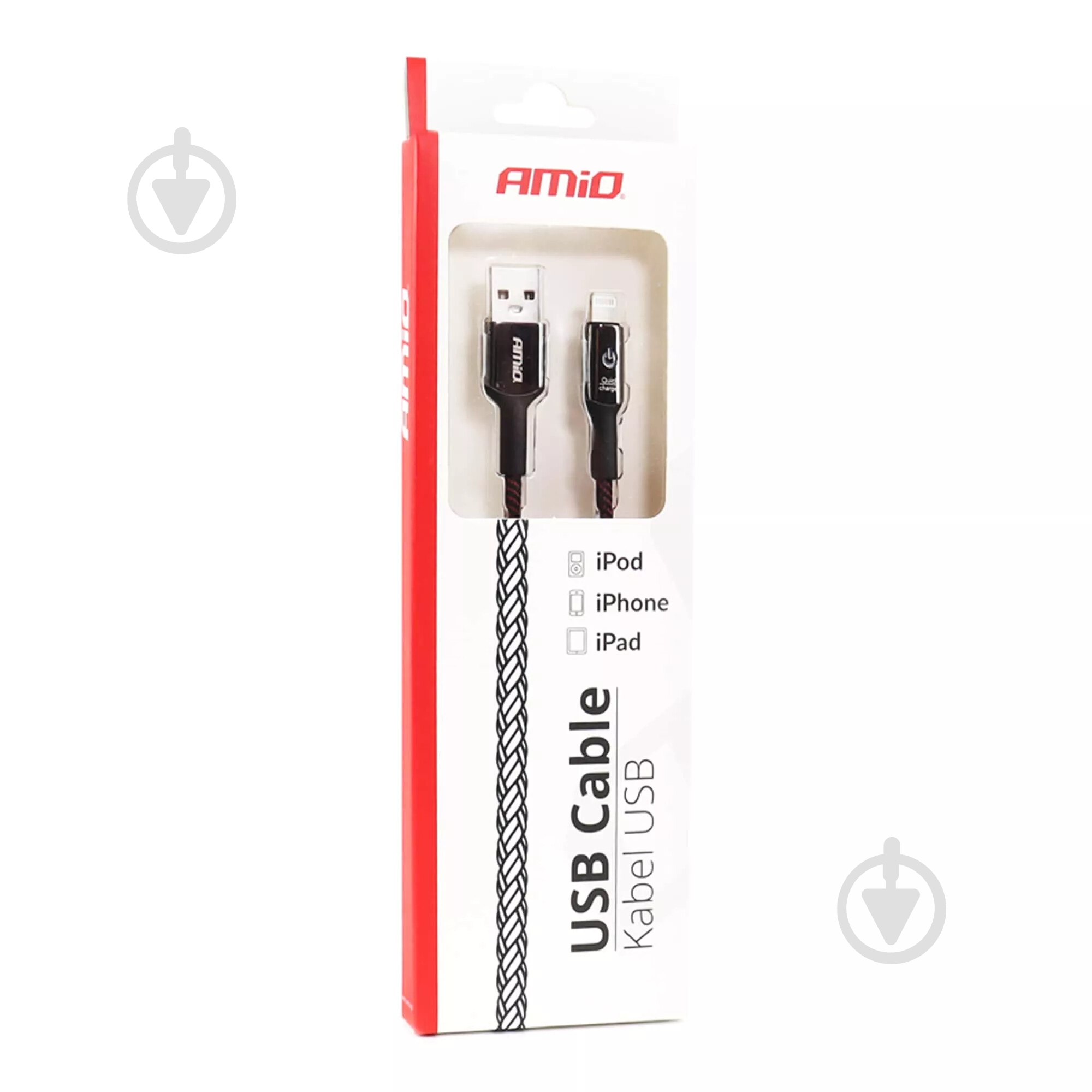 Кабель AMiO UC-10 USB/Apple lightning 100 см (02527) - фото 3 Кабель AMiO UC-10 USB/Apple lightning 100 см (02527) - фото 3