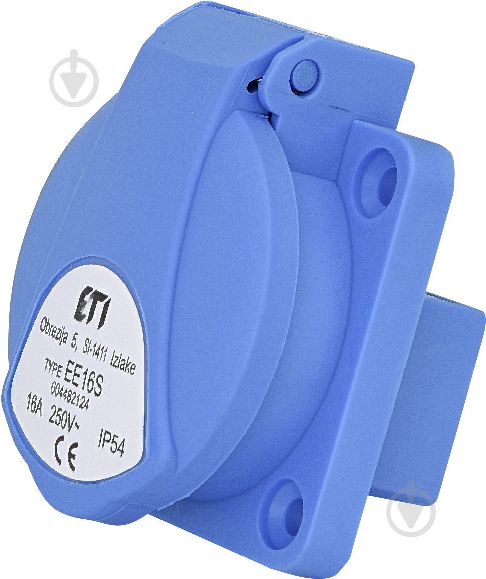 Розетка силовая без заземления ETI встроенная EE-16S синий 4482124 - фото 1 Розетка силовая без заземления ETI встроенная EE-16S синий 4482124 - фото 1