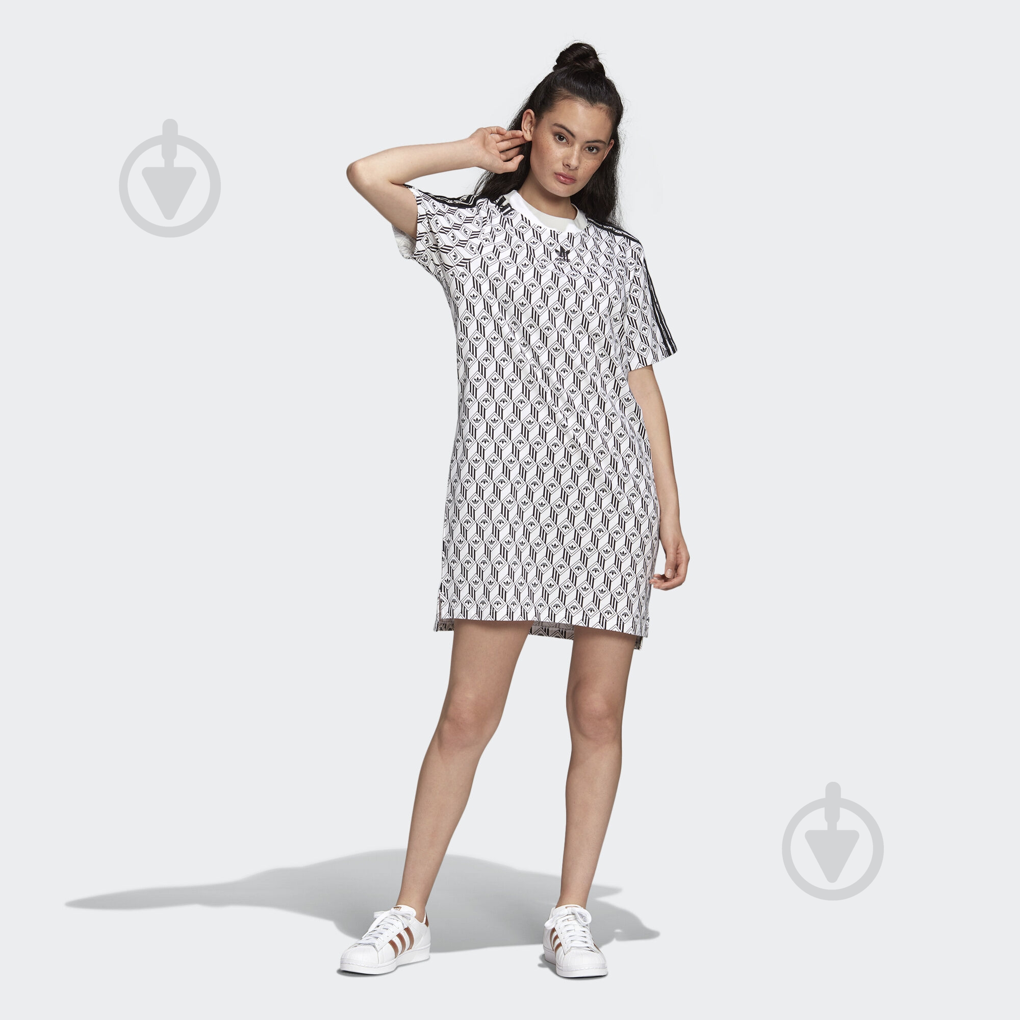 Платье Adidas TEE DRESS FM1069 р.32 белый - фото 3