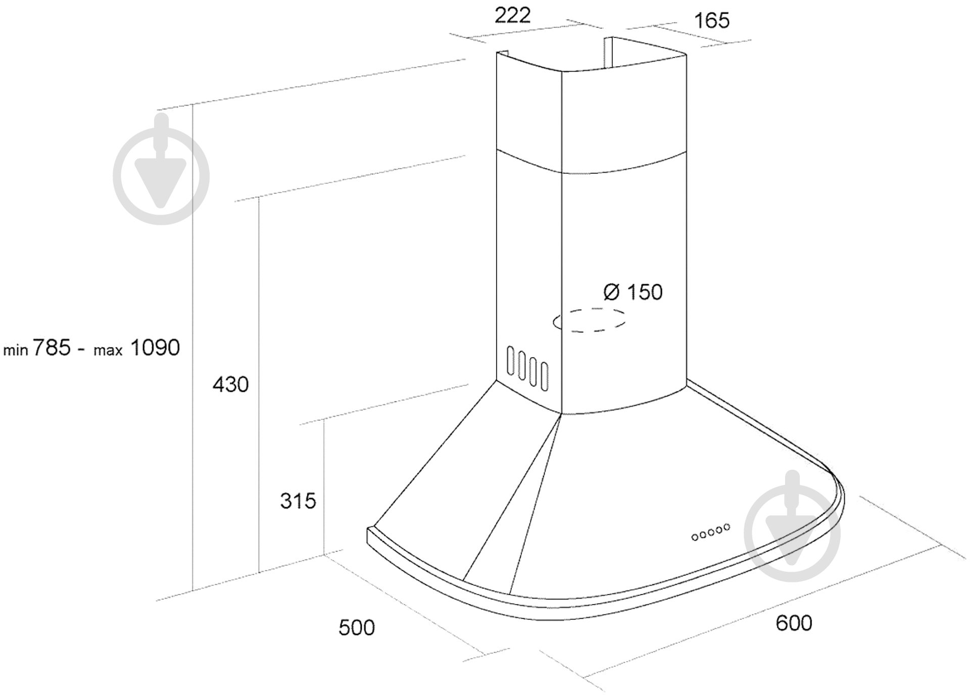 Вытяжка Pyramida N 60 INOX - фото 7