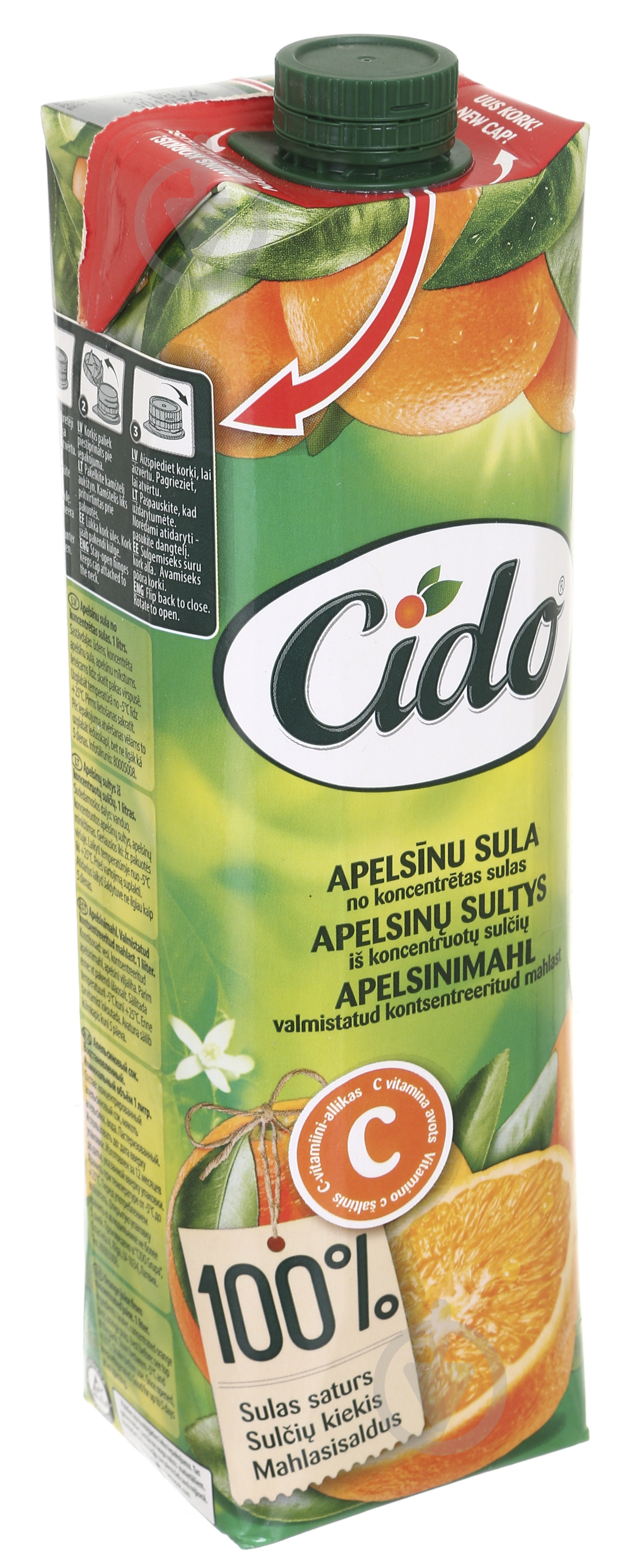 Сок CIDO Апельсиновый 100% 1 л (4750042804208) - фото 2 Сок CIDO Апельсиновый 100% 1 л (4750042804208) - фото 2