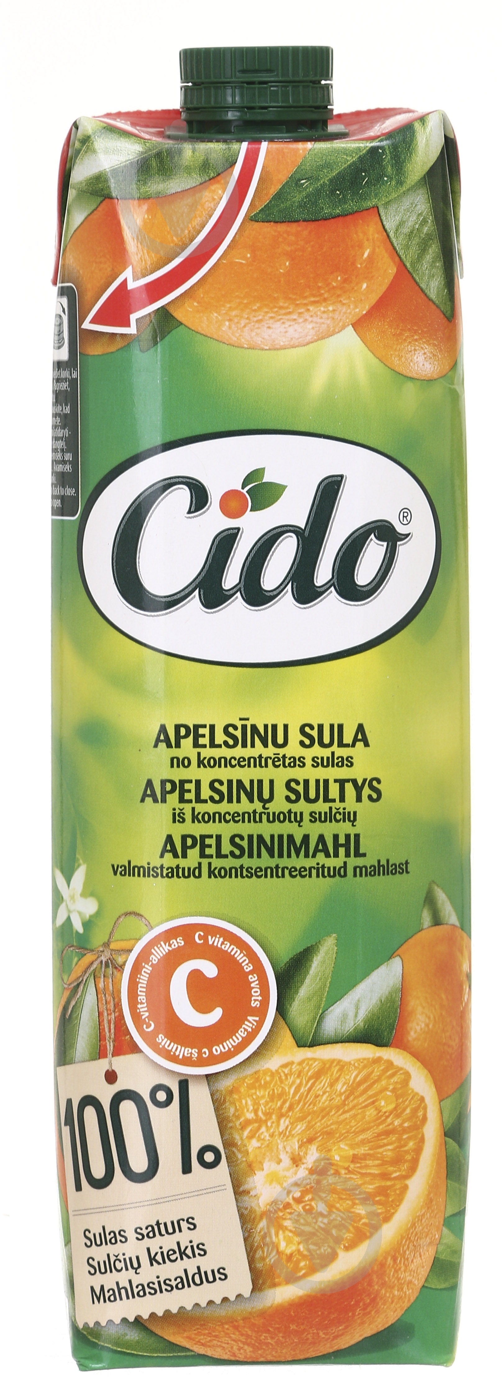 Сок CIDO Апельсиновый 100% 1 л (4750042804208) - фото 1 Сок CIDO Апельсиновый 100% 1 л (4750042804208) - фото 1