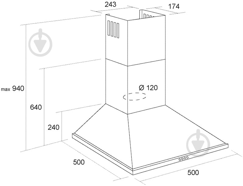 Вытяжка Pyramida KH 50 IVORY - фото 6