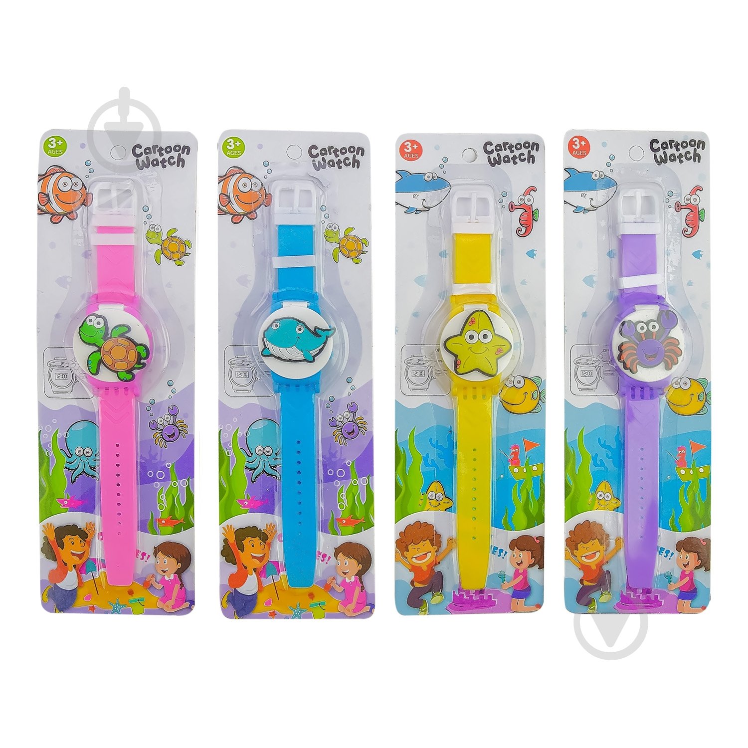 Часы детские 4 вида в ассортименте DA9019D - фото 2 Часы детские 4 вида в ассортименте DA9019D - фото 2