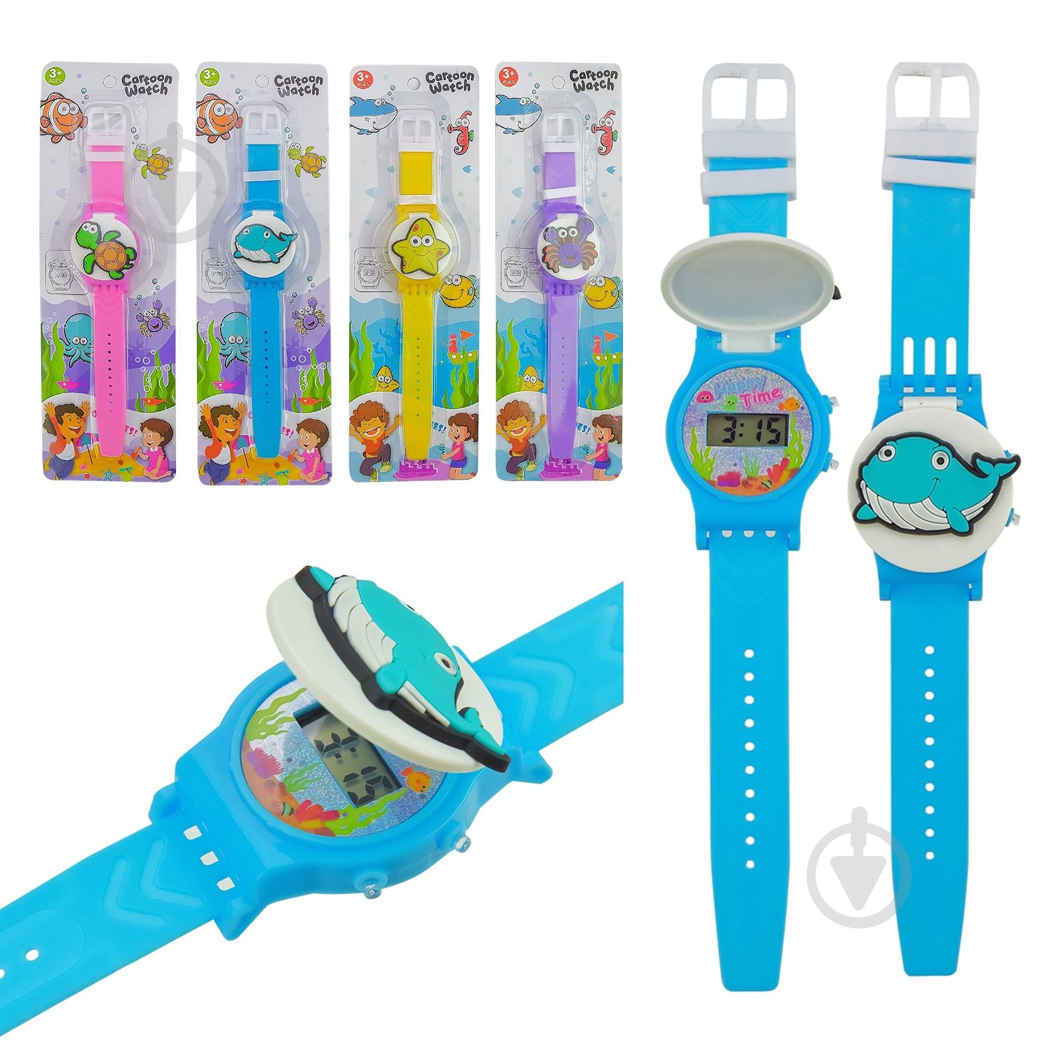 Часы детские 4 вида в ассортименте DA9019D - фото 1 Часы детские 4 вида в ассортименте DA9019D - фото 1