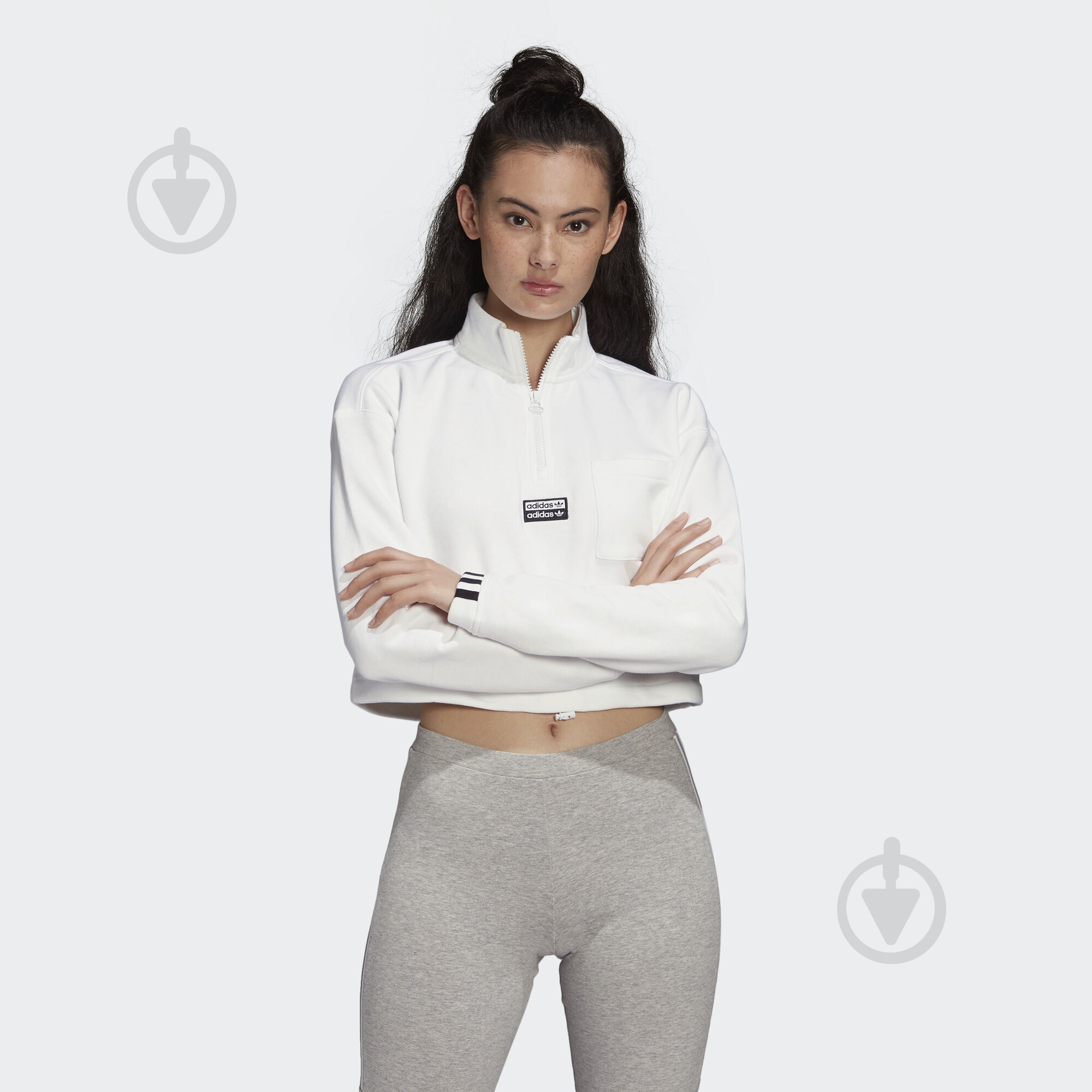 Свитшот Adidas CROPPED SWEAT FM2505 р. 44 белый - фото 3