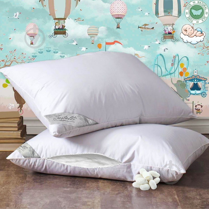 Подушка Silk Sateen Zastelli 40x60 см белый - фото 2
