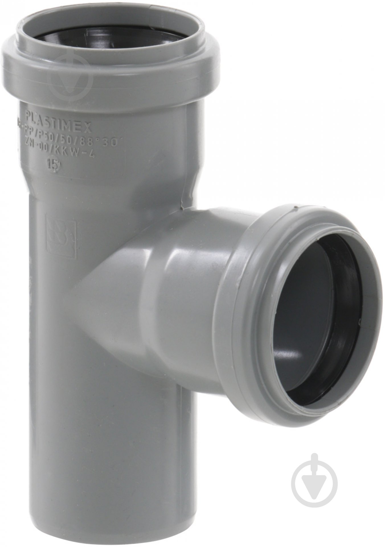 Тройник канализационный Plastimex ПП d50x50x90° - фото 1
