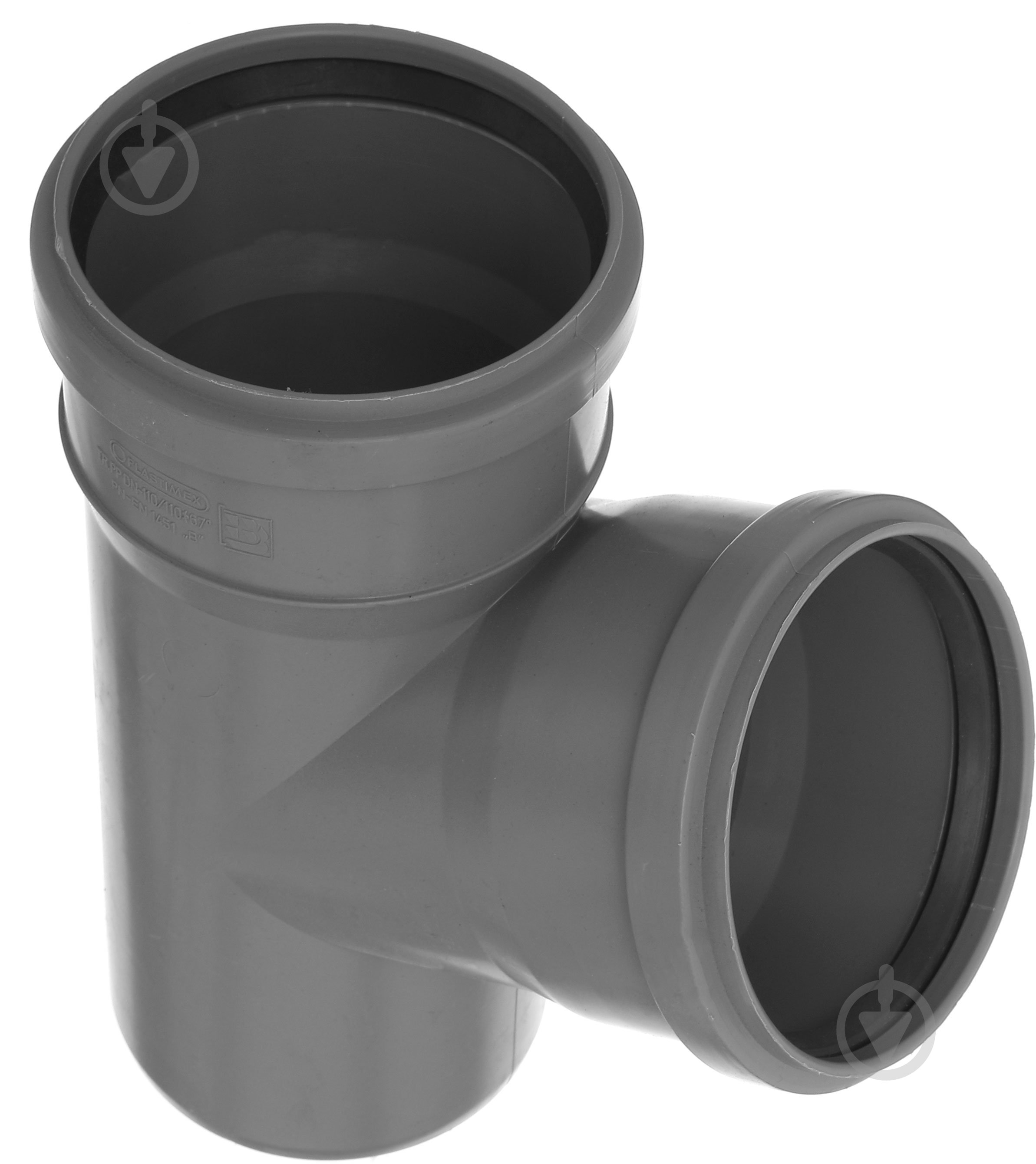 Тройник канализационный Plastimex ПП d110x110x67° - фото 1