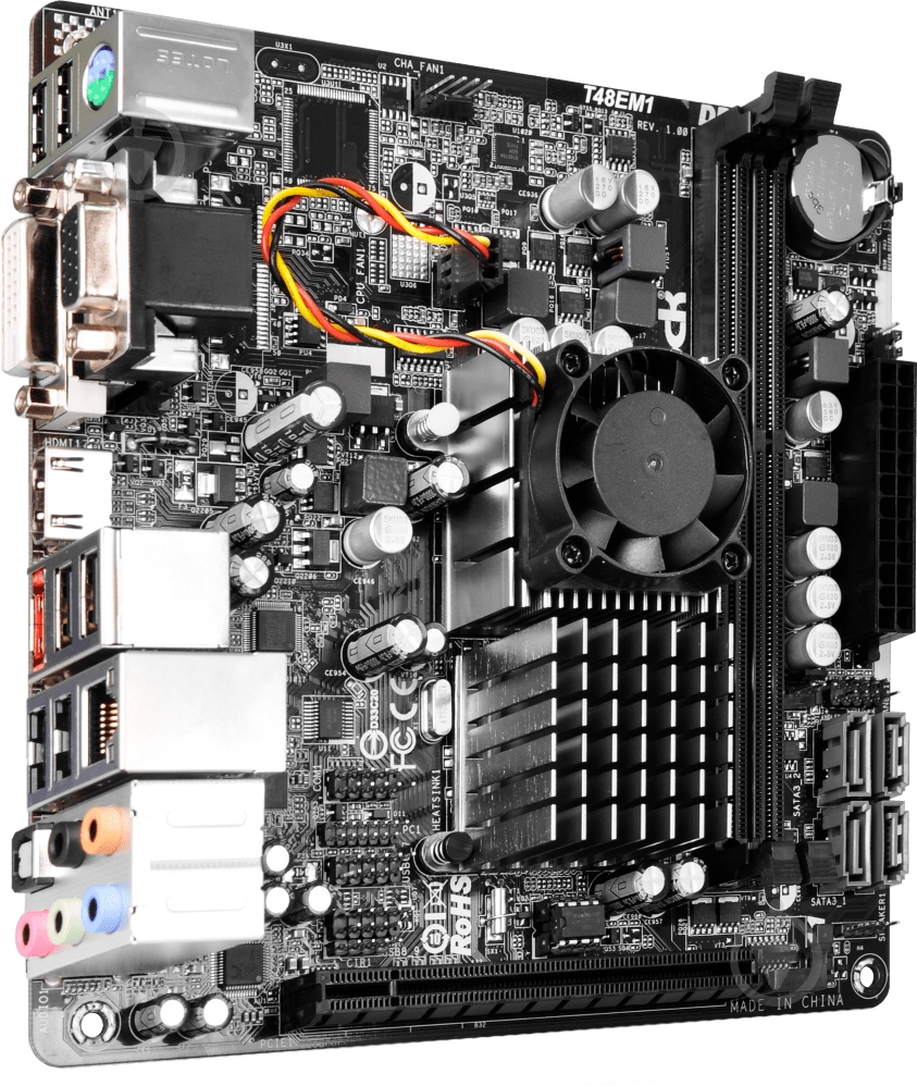 Материнская плата ASRock T48EM1 (Integrated CPU, AMD A50M, mini ITX) - фото 3