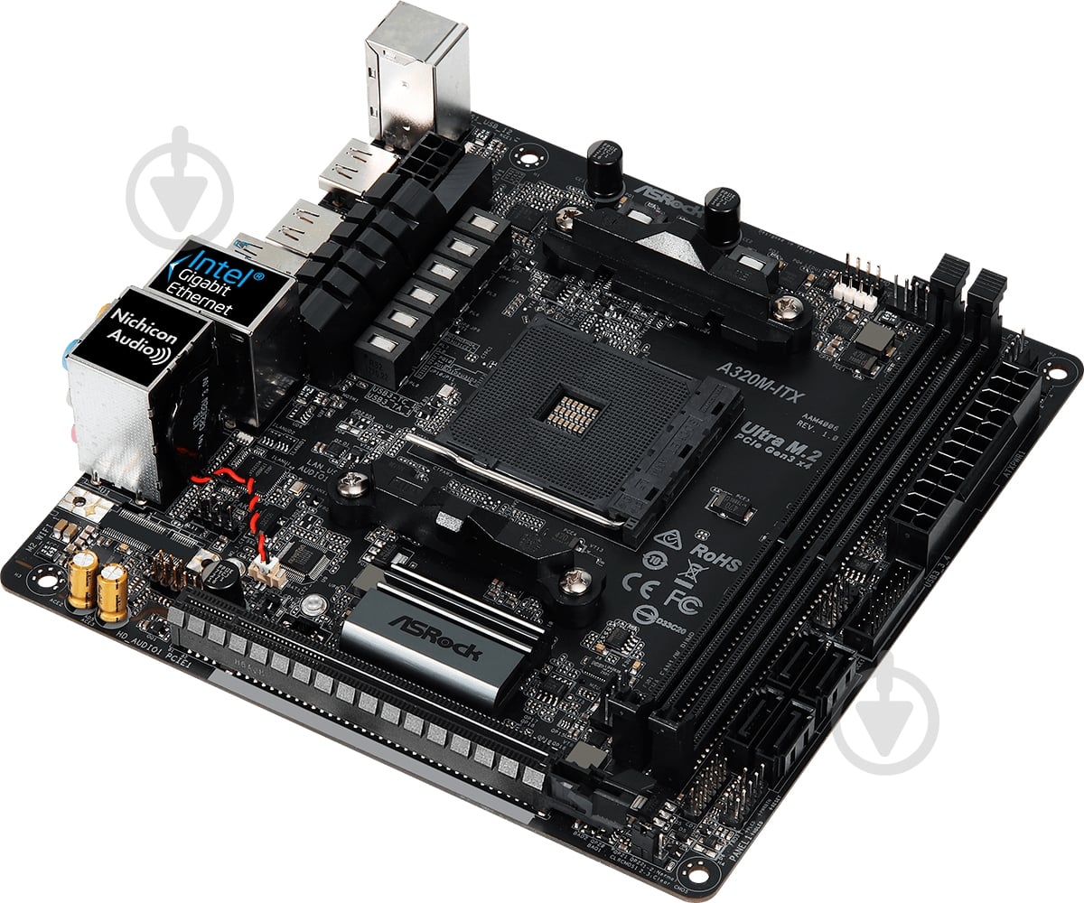 Материнская плата ASRock A320M-ITX (Socket AM4, AMD A320, mini ITX) - фото 4