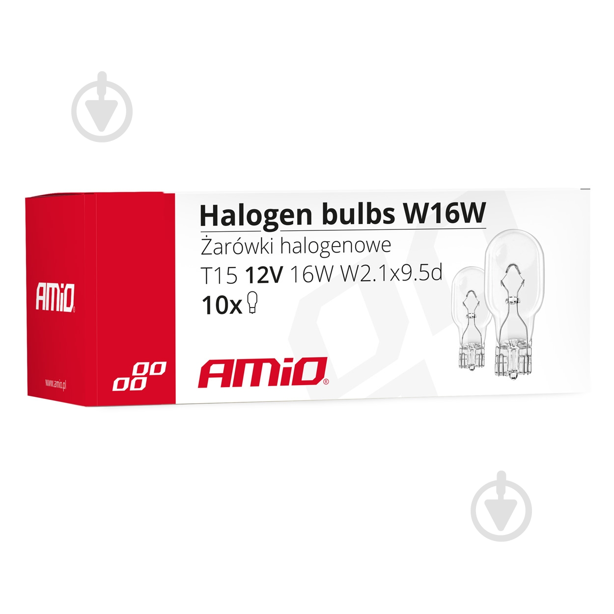 Автолампа галогенна AMiO W16W 16 Вт 10 шт. (02549) - фото 2